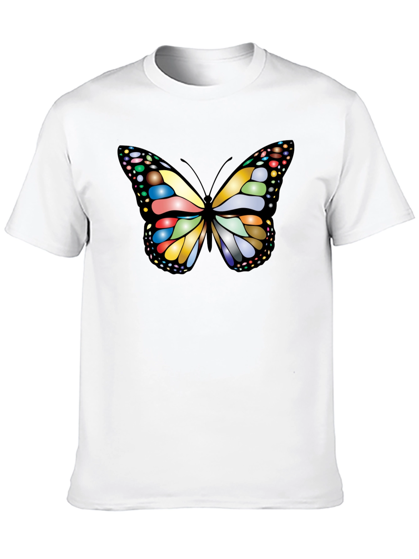 Butterfly Graphic Tee - Black Cotton T-Shirt