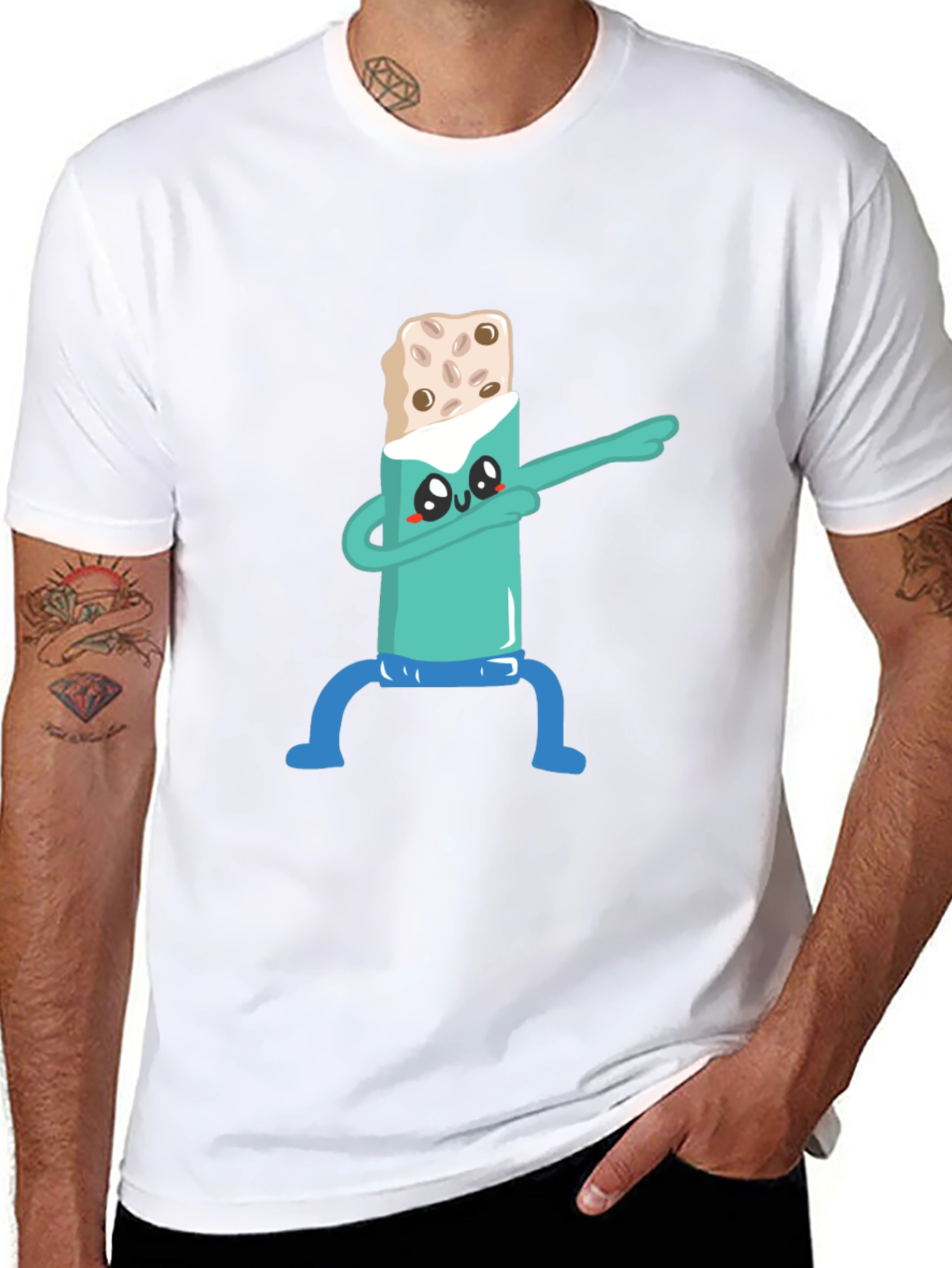 Dabbing Burrito T-Shirt - Funny Cartoon Tee