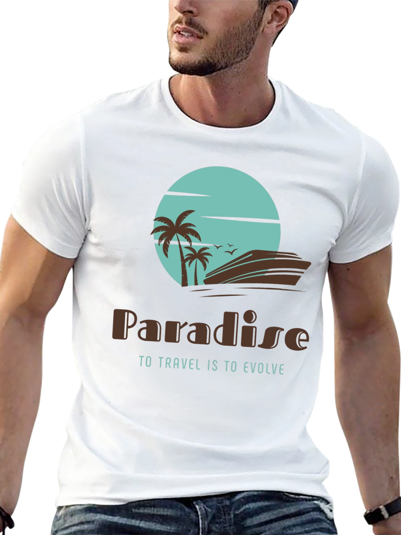 Paradise Travel T-Shirt - Island Getaway Design