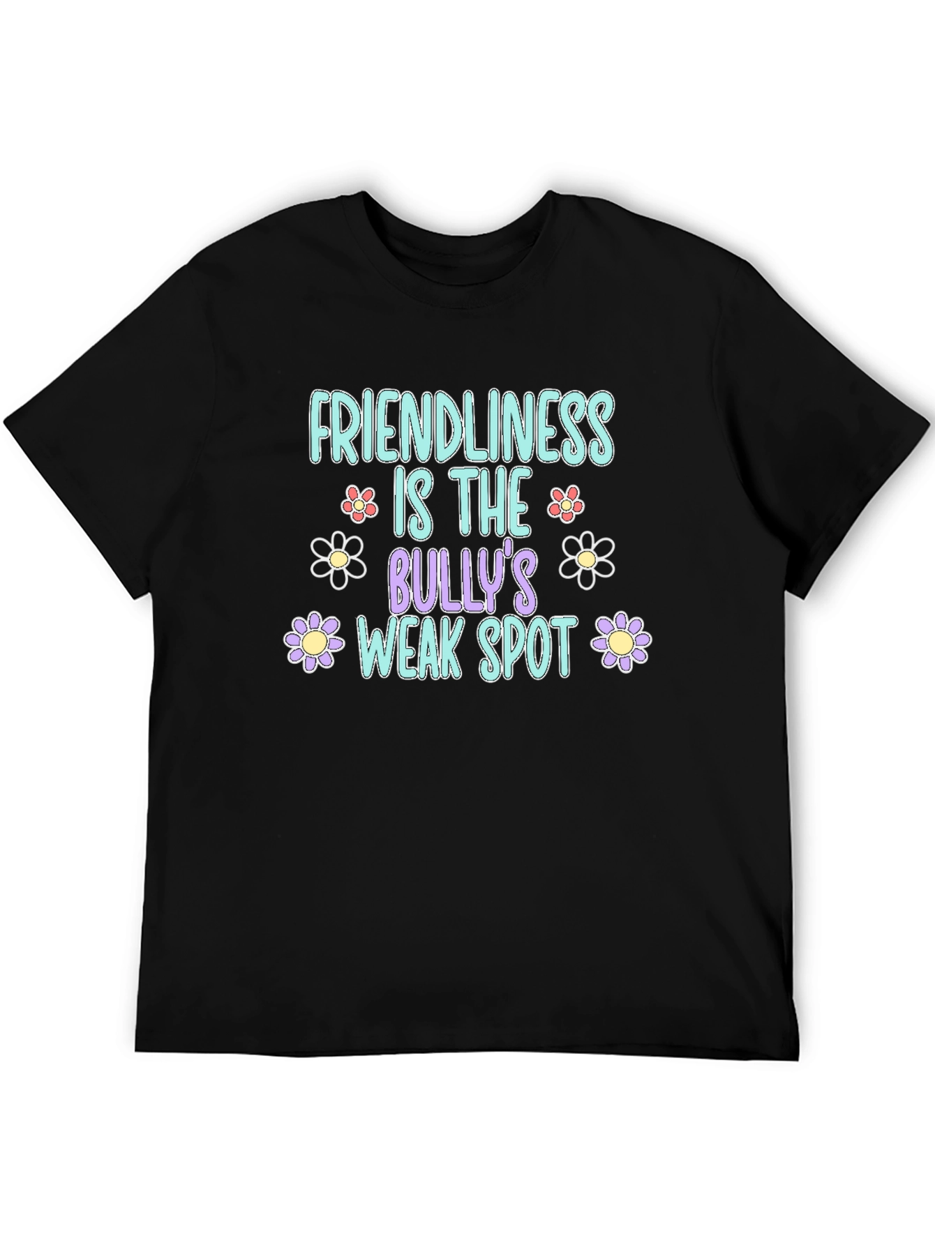 Friendliness is the Bullys Weak Spot Black T-Shirt