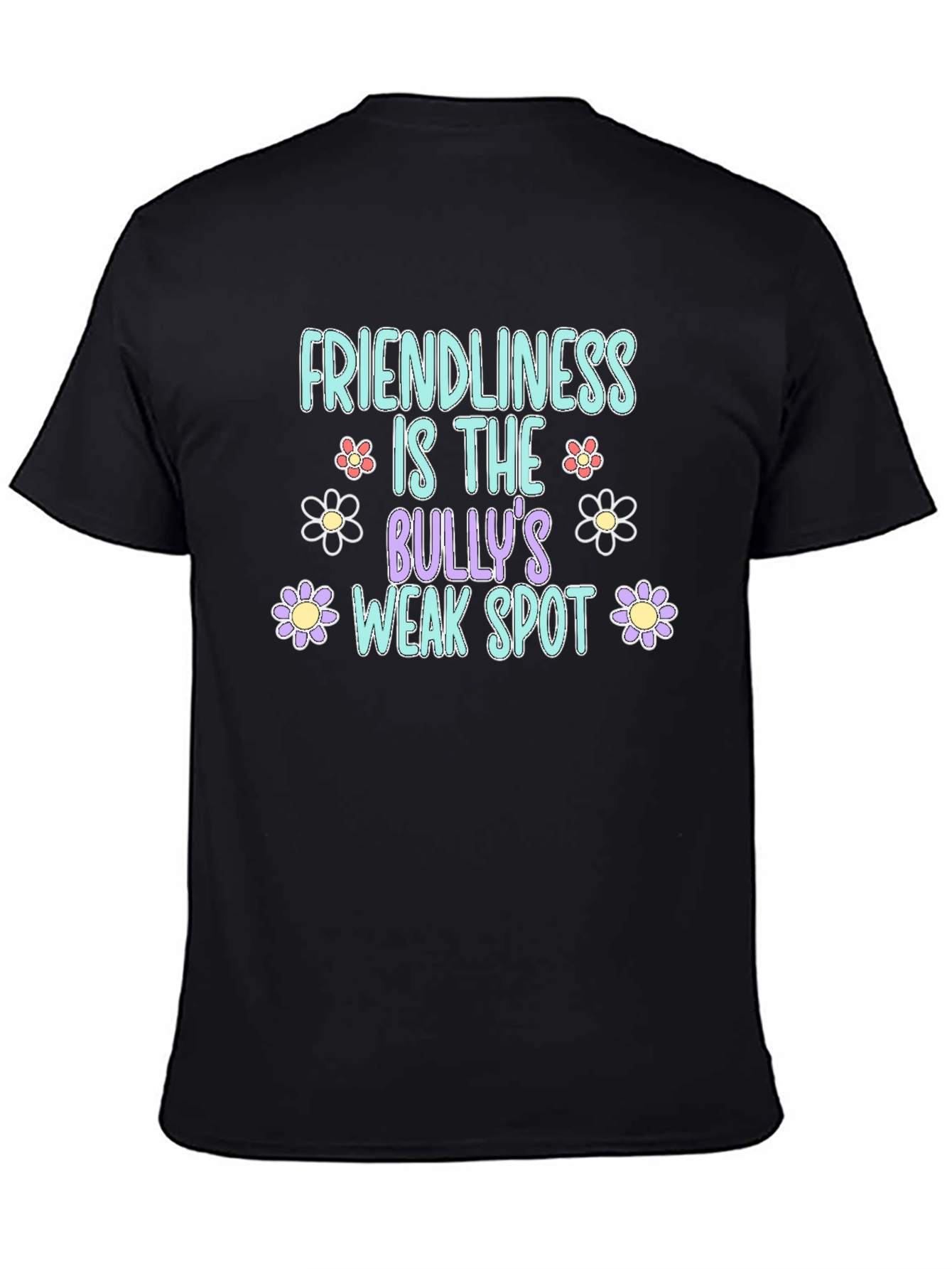 Friendliness is the Bullys Weak Spot Black T-Shirt