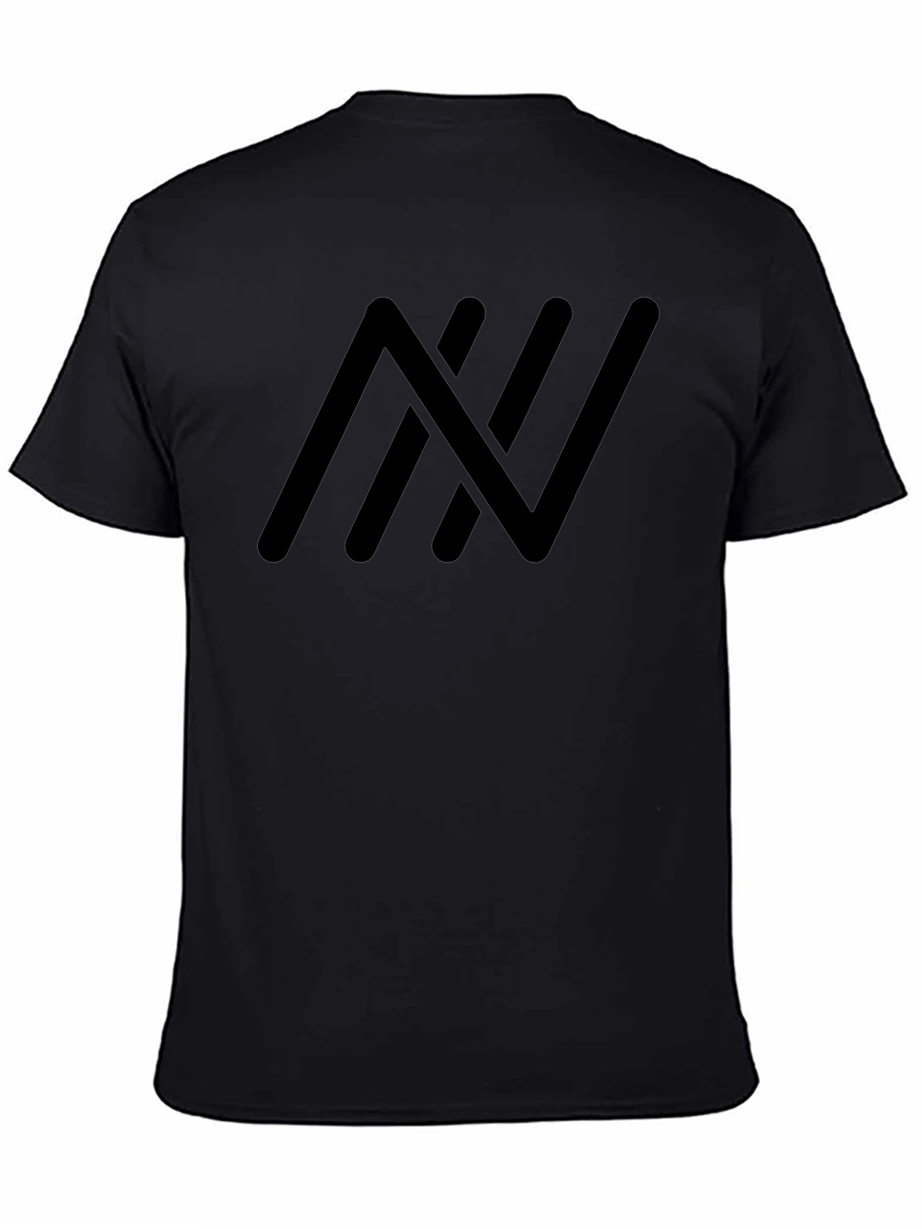 Modern Black Tee with Abstract Graphic Print
