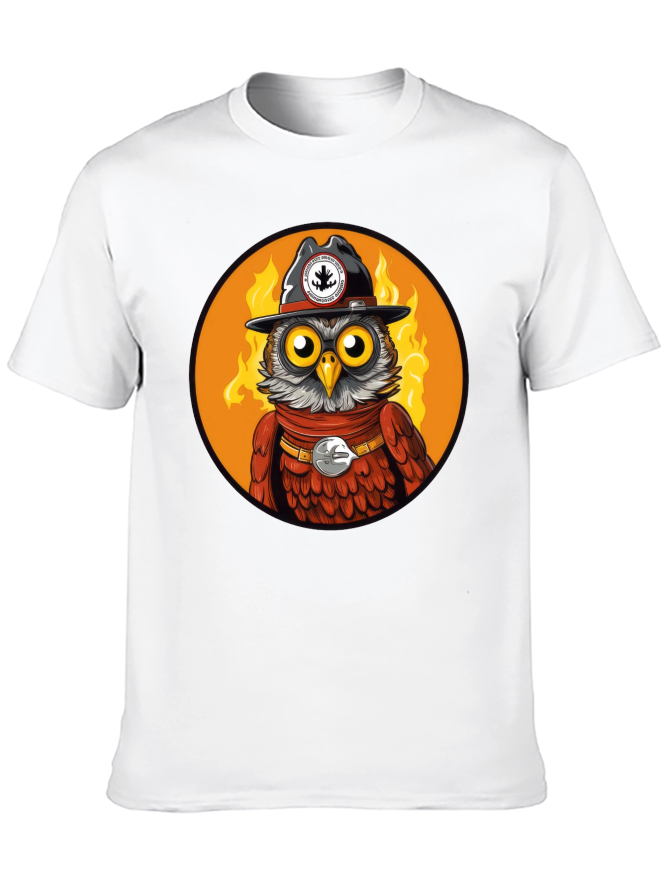 Owl Sheriff T-Shirt - Black Cotton Graphic Tee