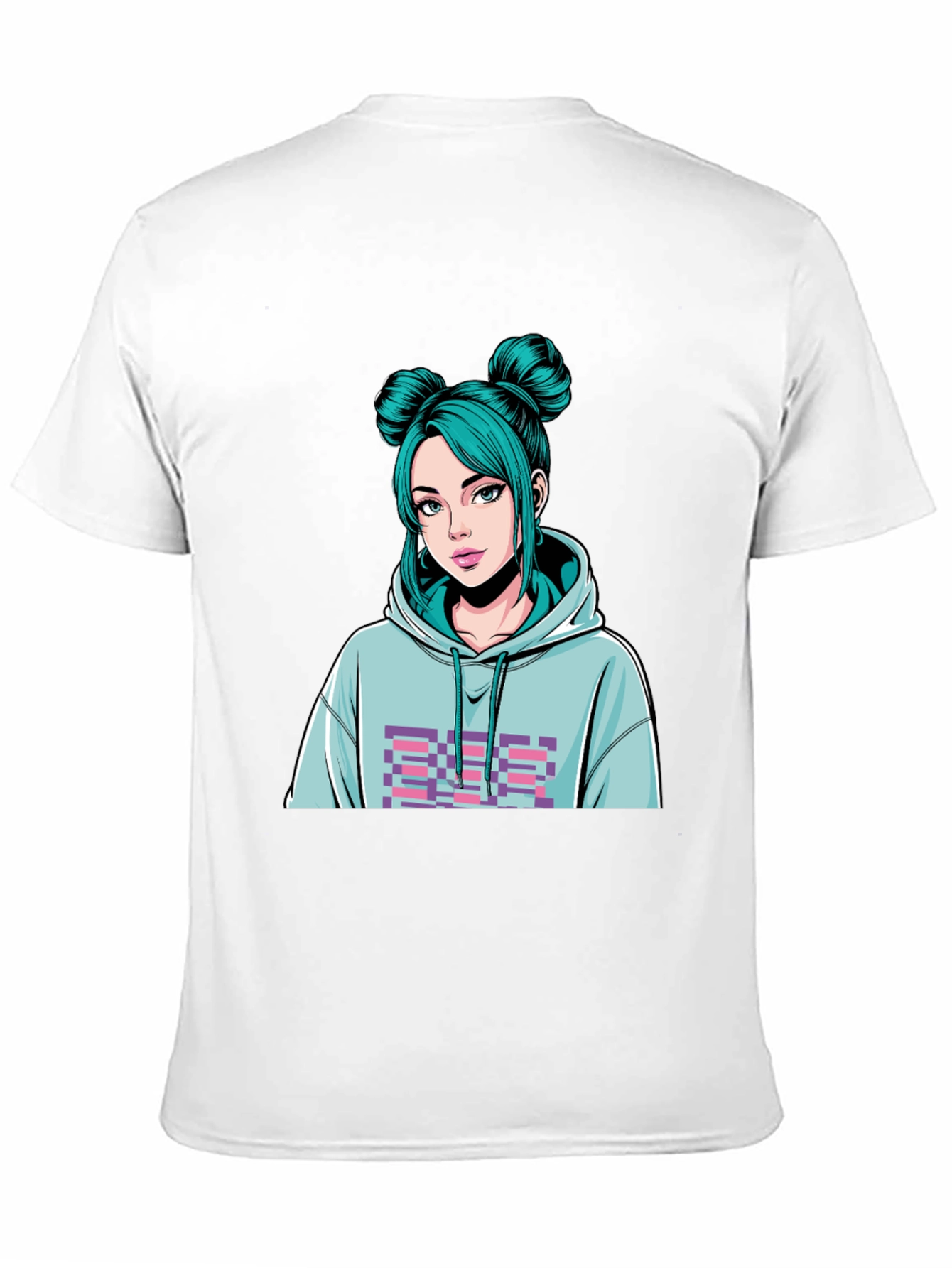 Anime Girl Graphic Black T-Shirt