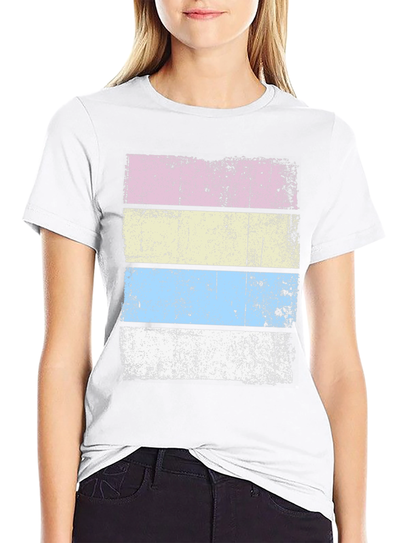 Retro Striped T-Shirt - Distressed Design