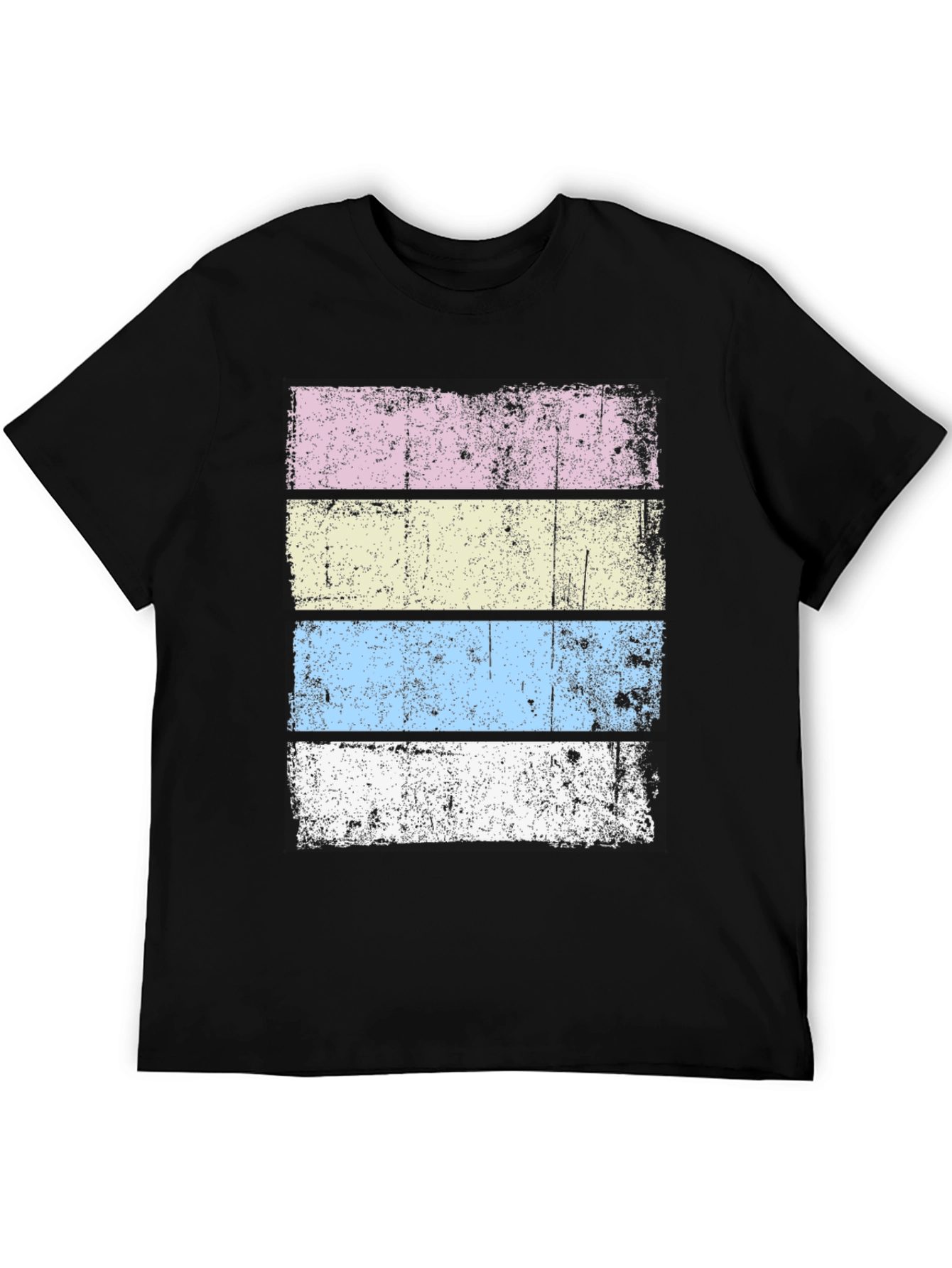 Retro Striped T-Shirt - Distressed Design
