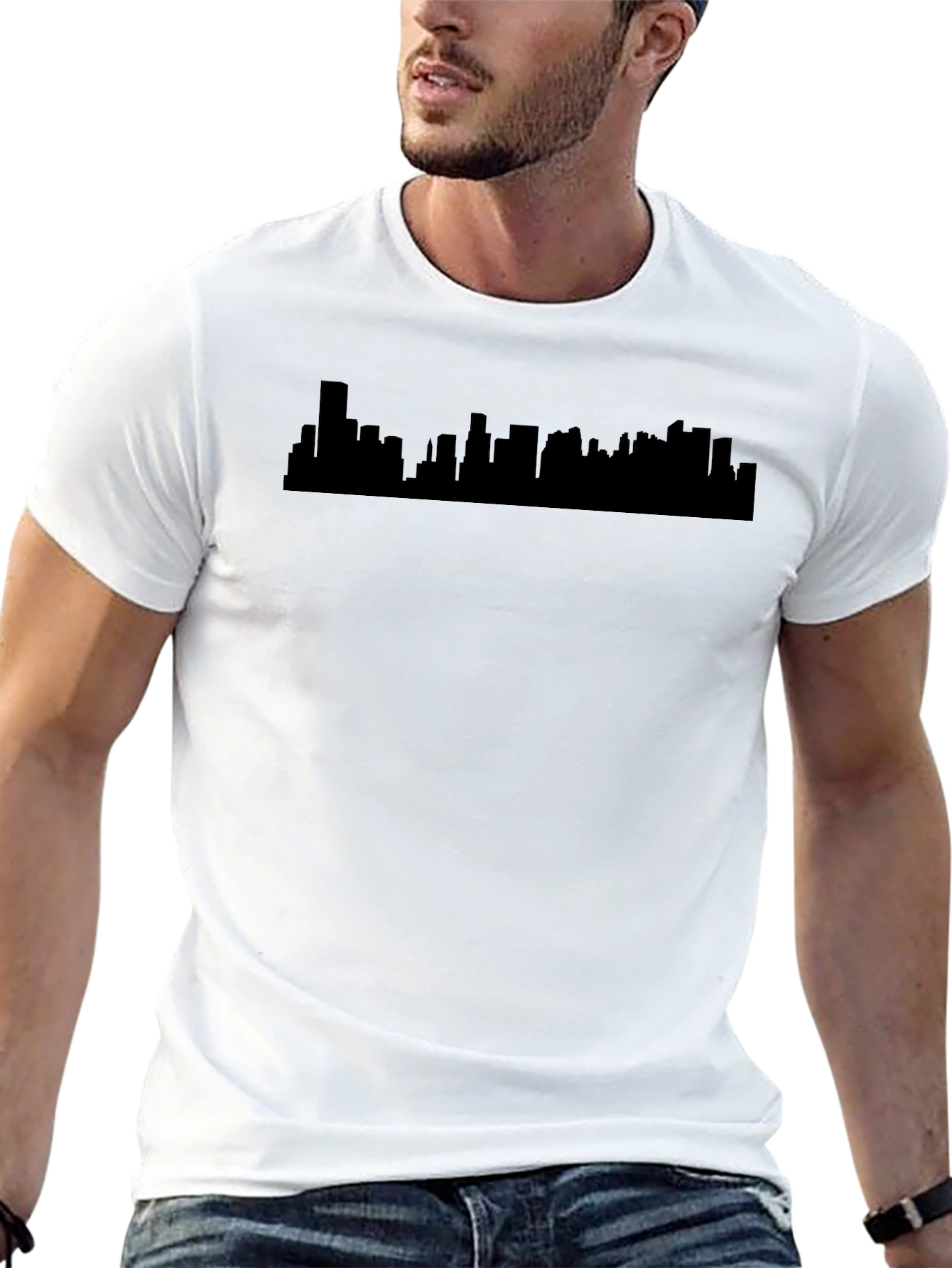 Cityscape Silhouette Tee - Modern Urban Style