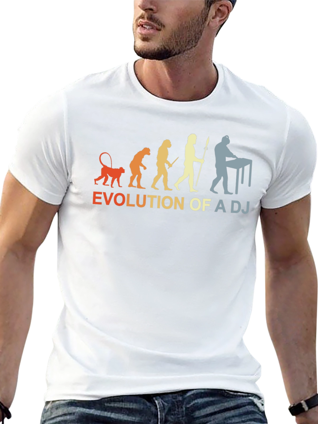 Evolution of a DJ Graphic Tee - Black T-Shirt