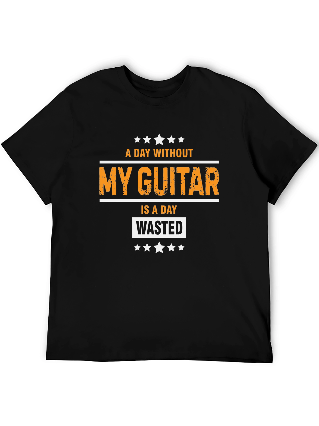 A Day Without My Guitar Black Graphic Tee