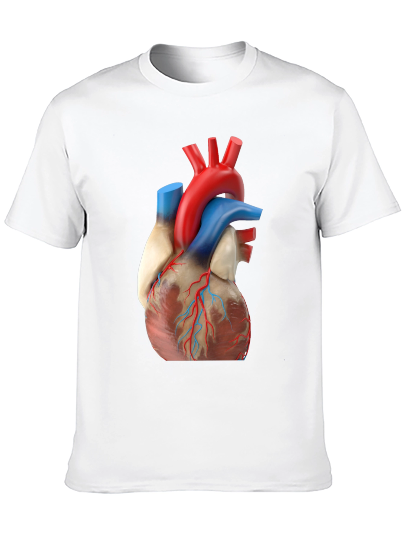 Anatomical Heart Graphic Tee - Black Cotton Shirt