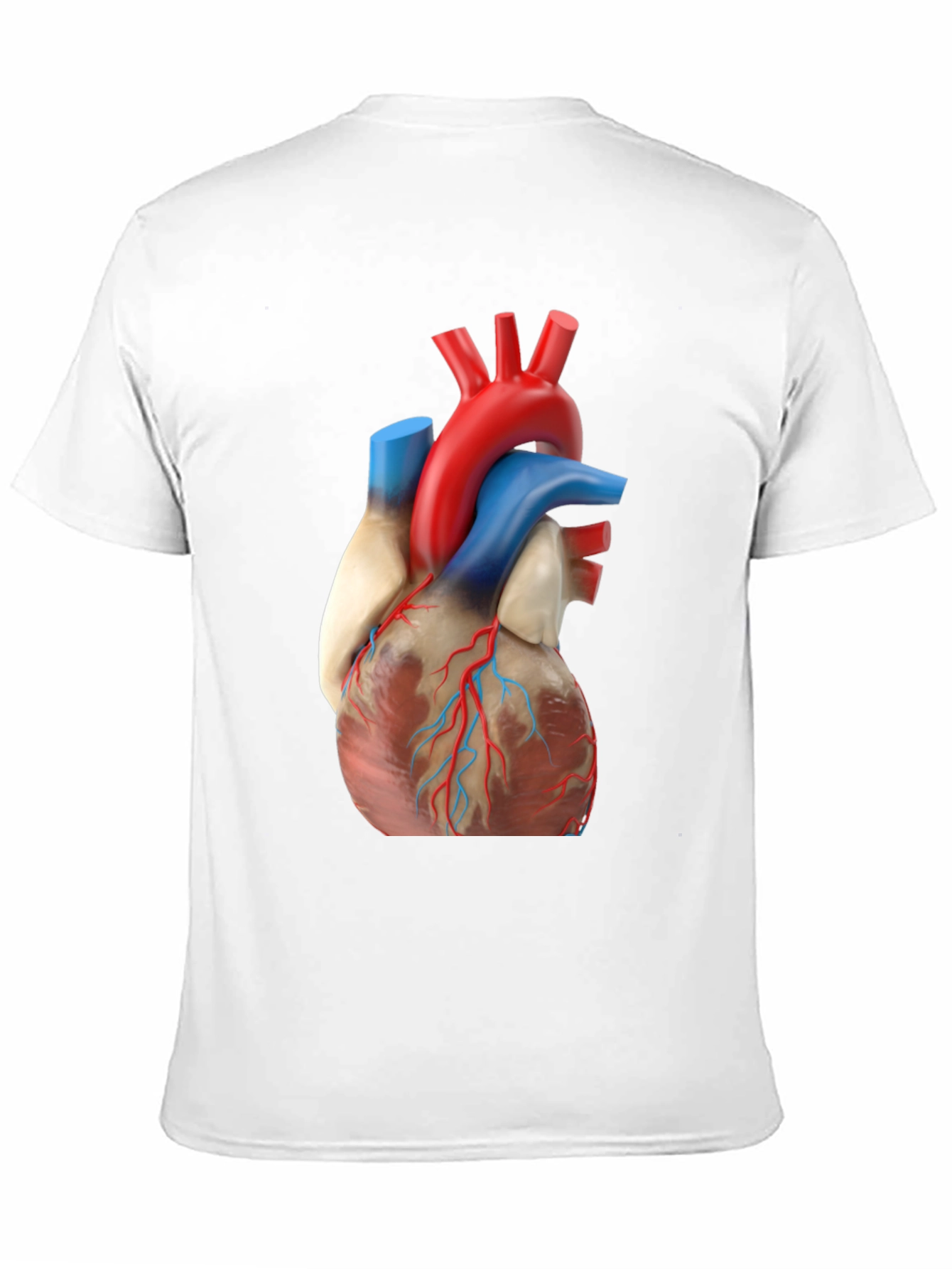 Anatomical Heart Graphic Tee - Black Cotton Shirt