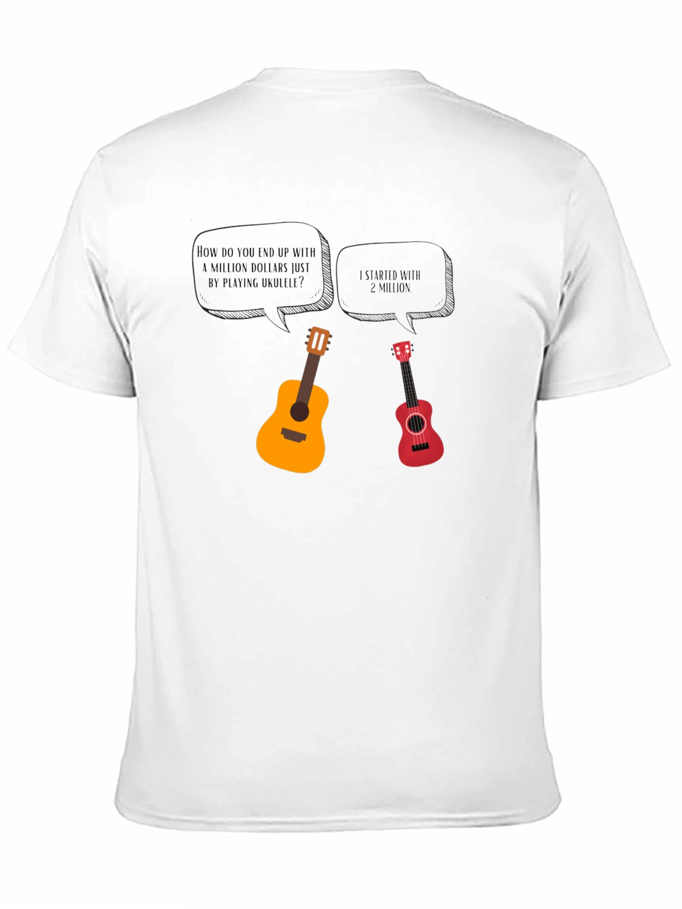 Ukulele Millionaire Humor T-Shirt