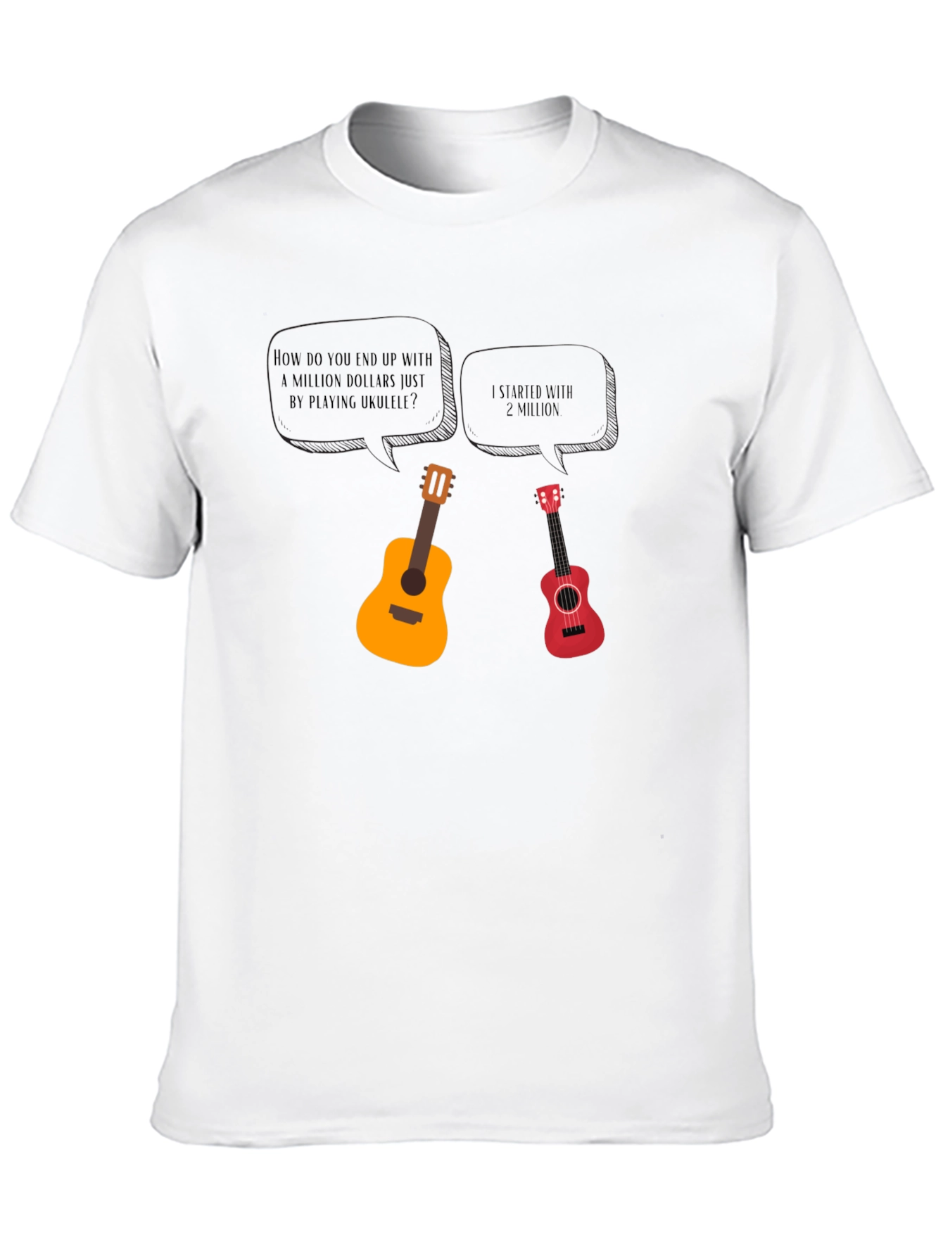 Ukulele Millionaire Humor T-Shirt