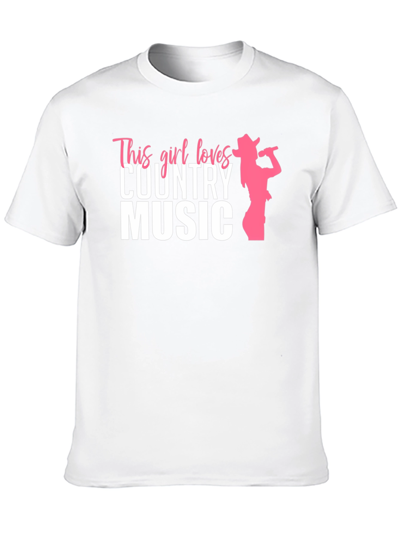 This Girl Loves Country Music T-Shirt - Black