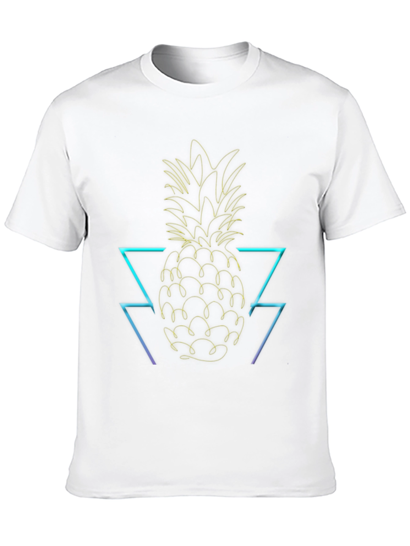Neon Pineapple Graphic T-Shirt