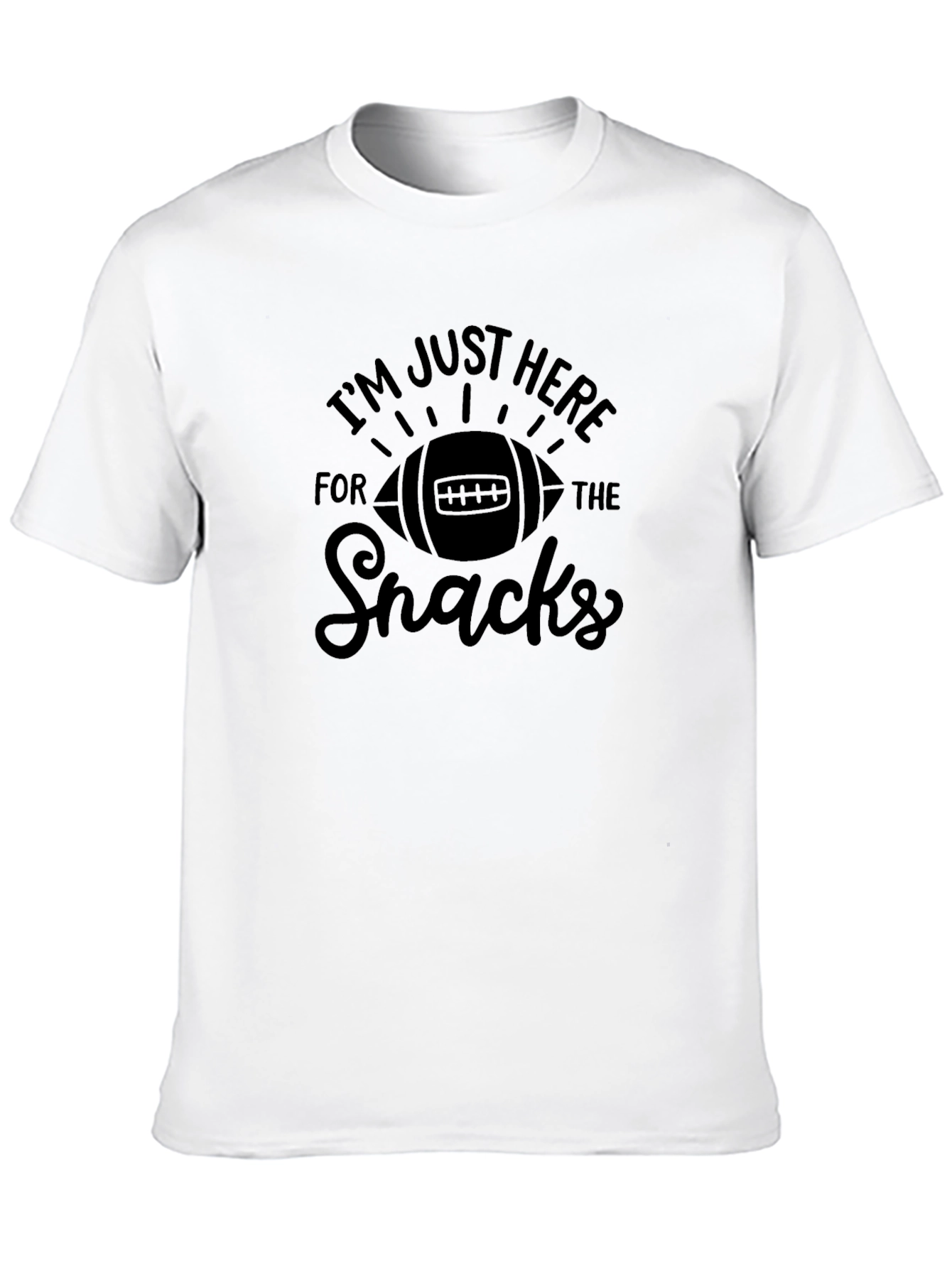 Football Snacks Black T-Shirt