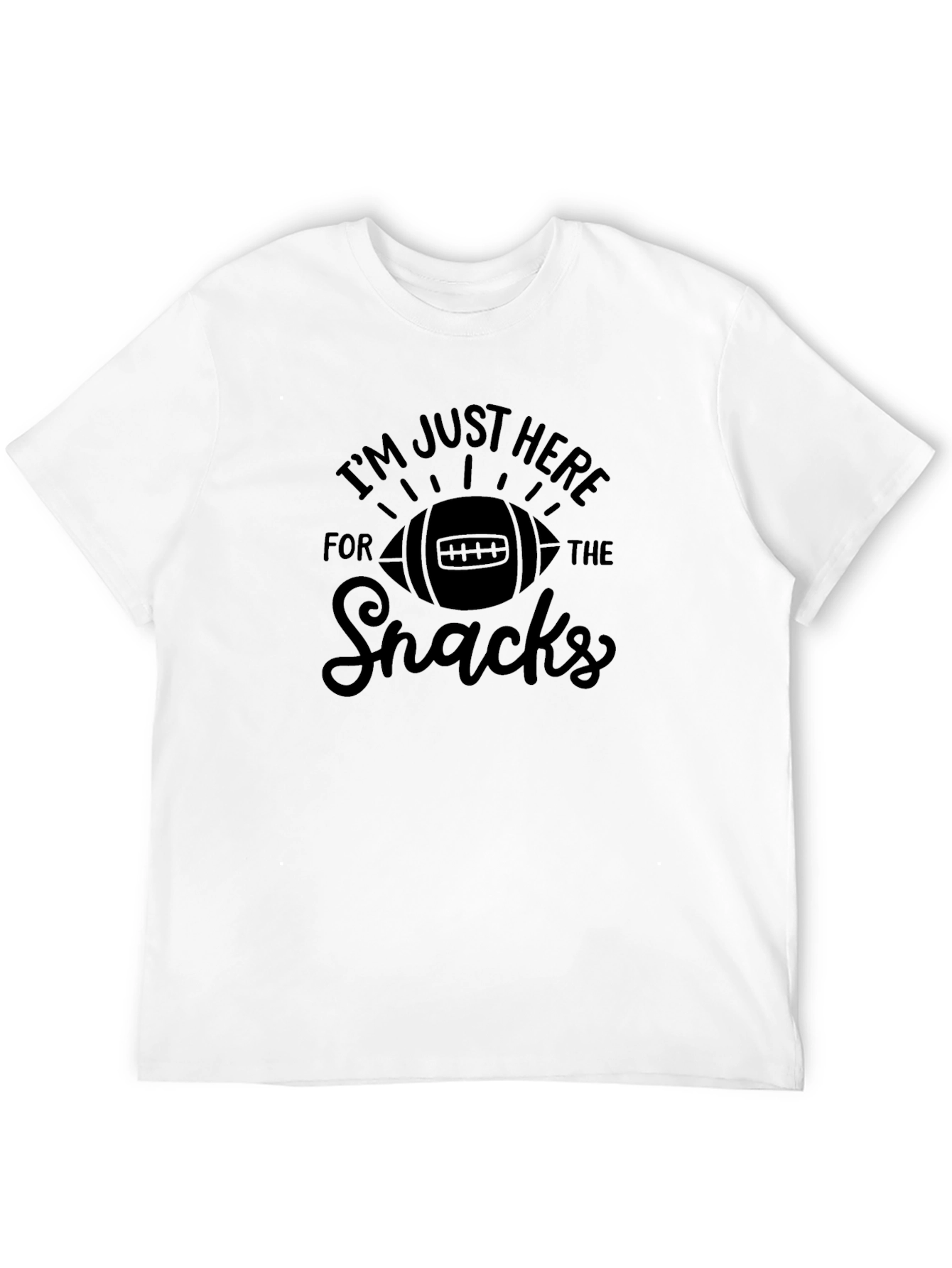 Football Snacks Black T-Shirt