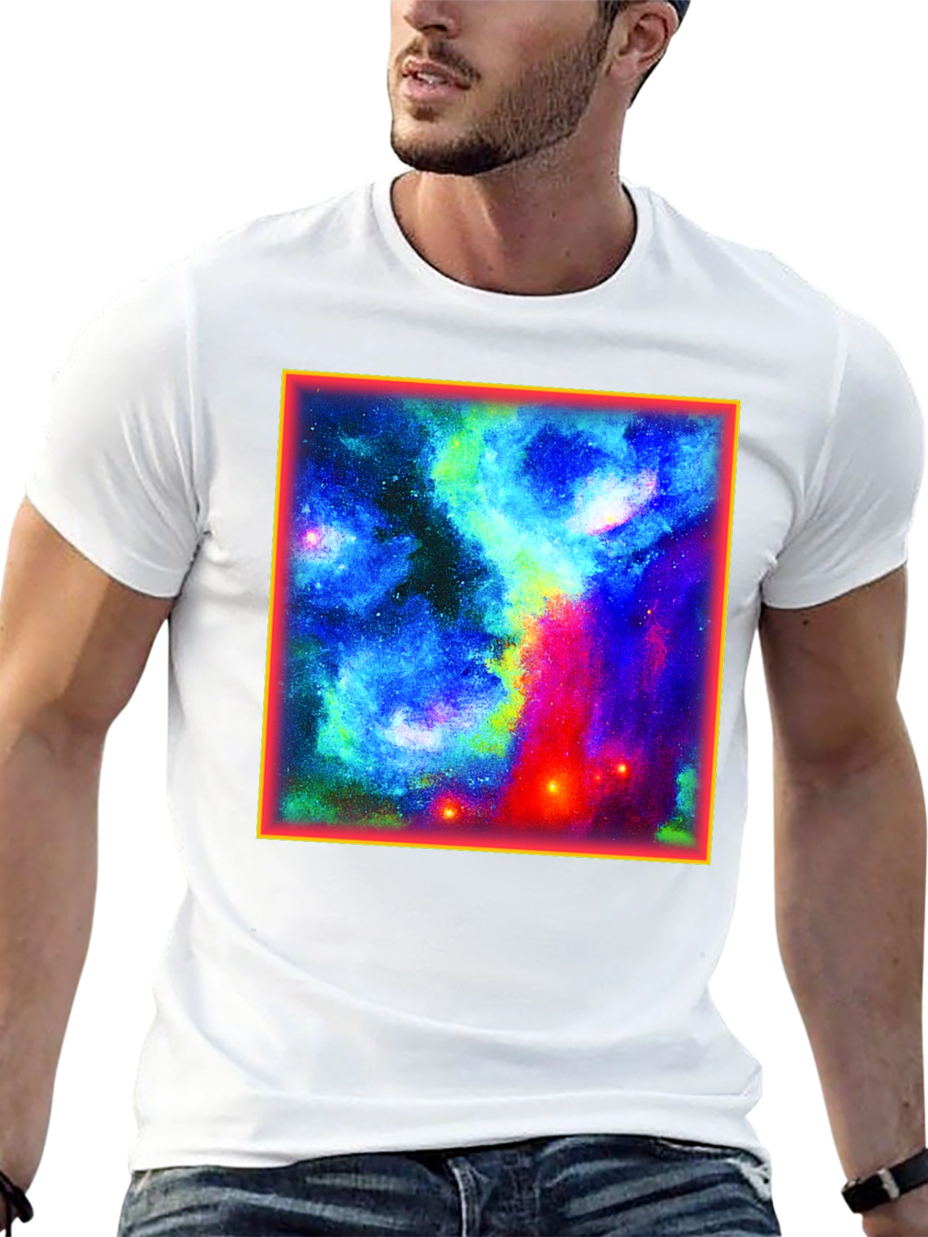 Galaxy Graphic Tee - Black Cotton Blend