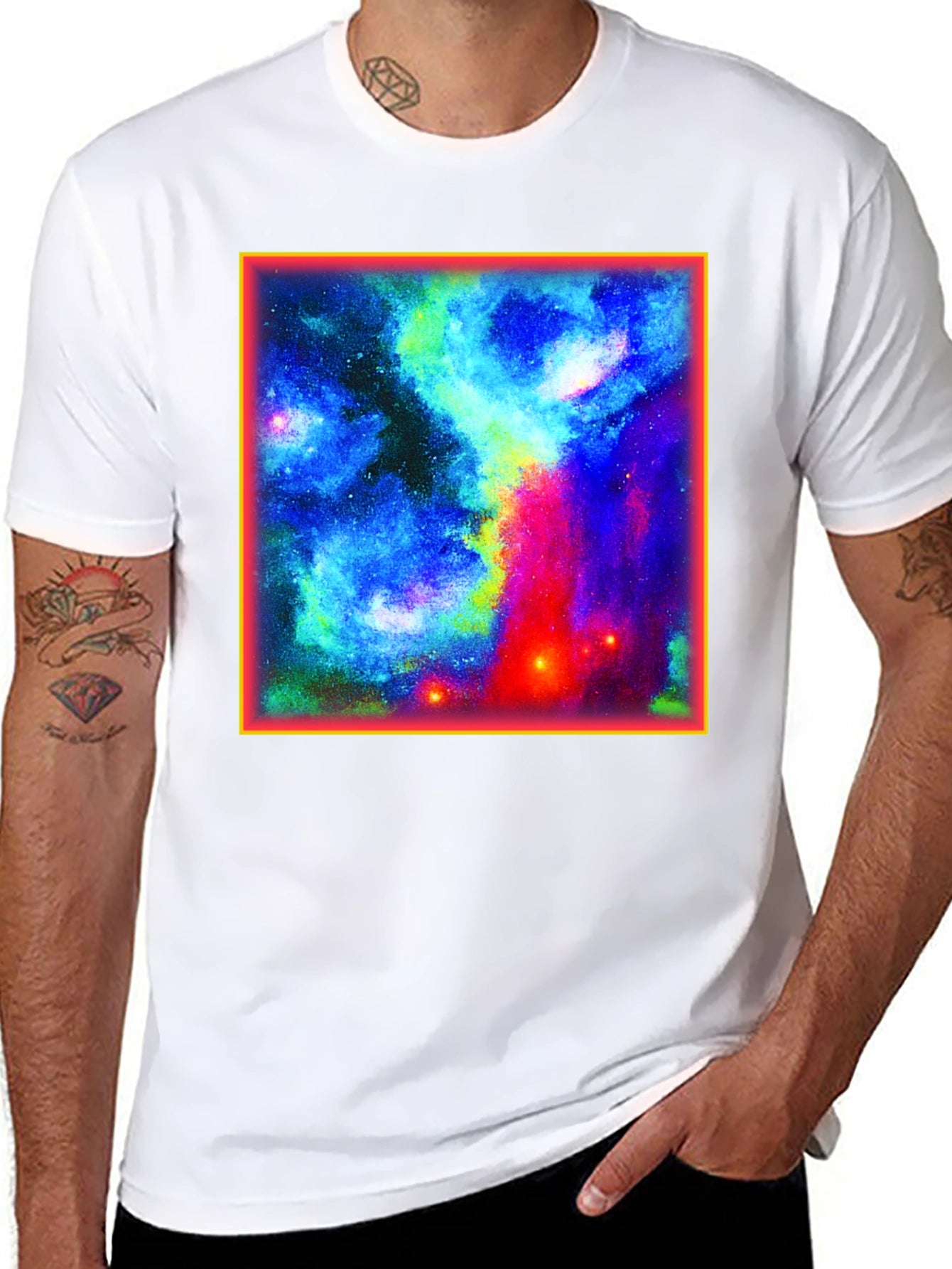Galaxy Graphic Tee - Black Cotton Blend
