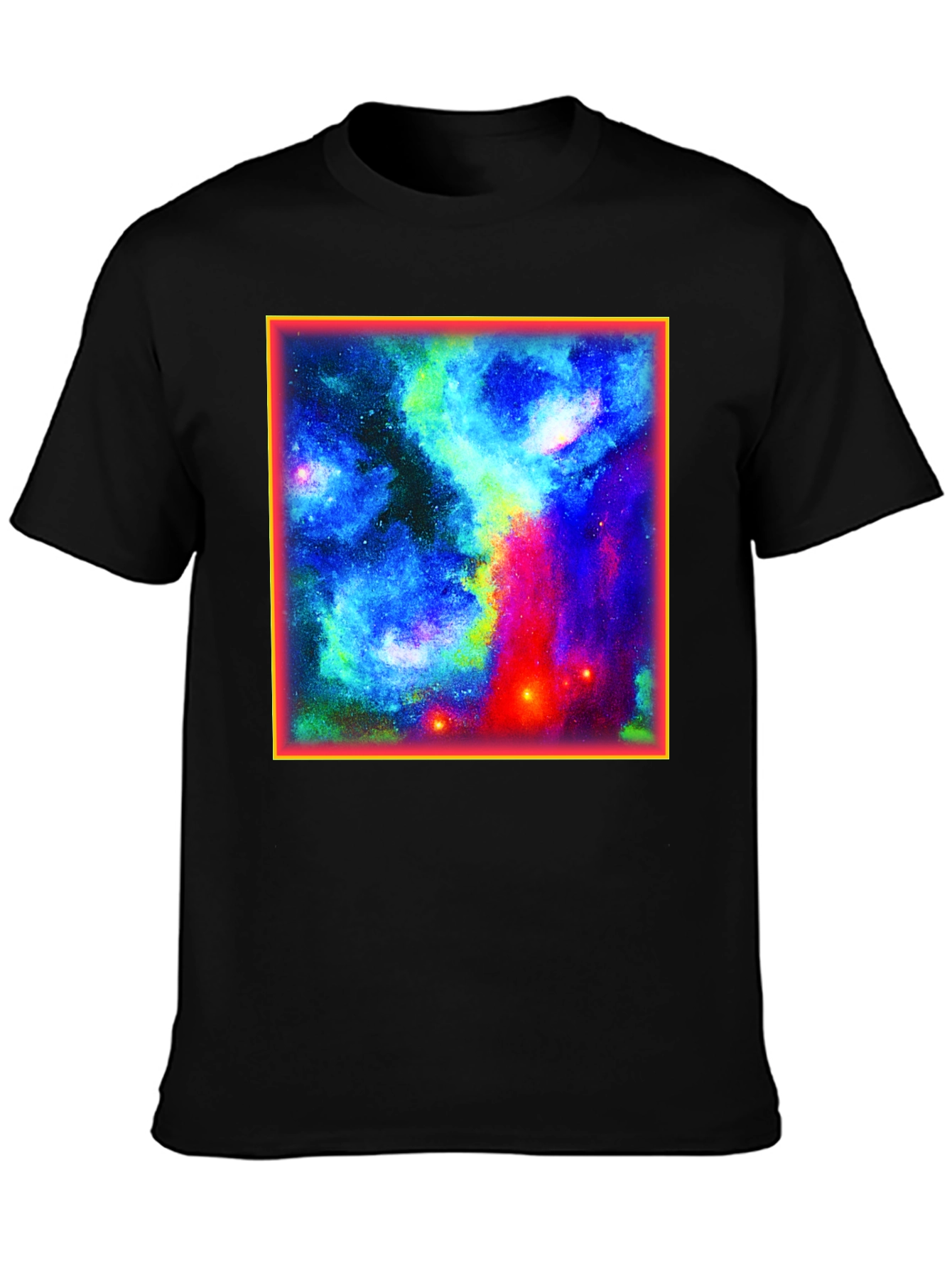 Galaxy Graphic Tee - Black Cotton Blend