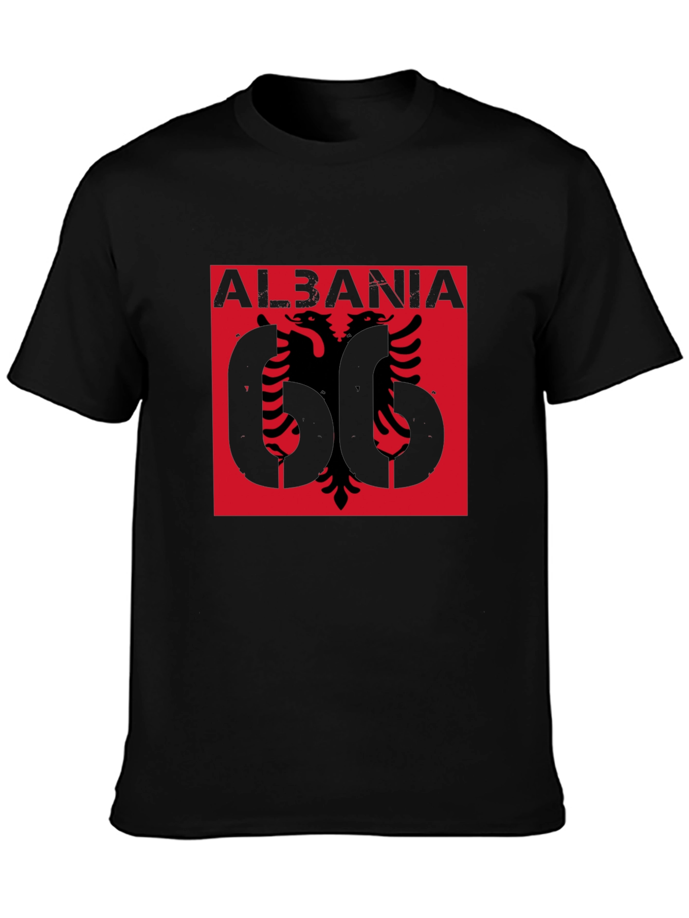 Albania Graphic Tee - Black Short Sleeve T-Shirt
