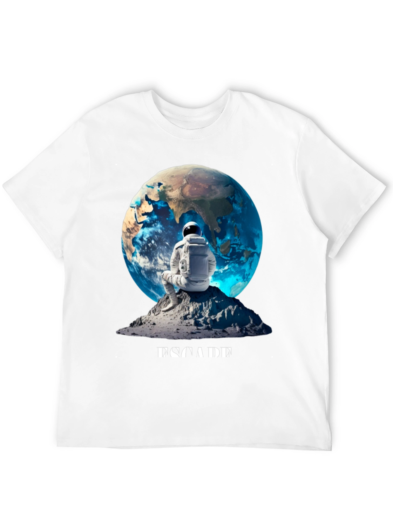 Astronaut Earth Graphic Tee - Black