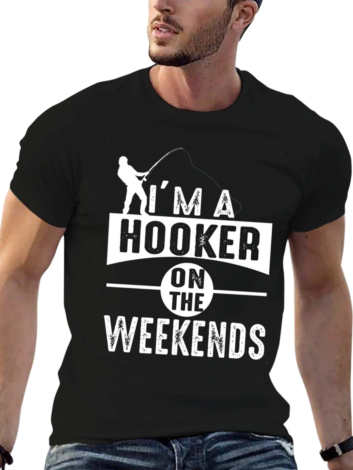 Hooker On Weekends Fishing T-Shirt