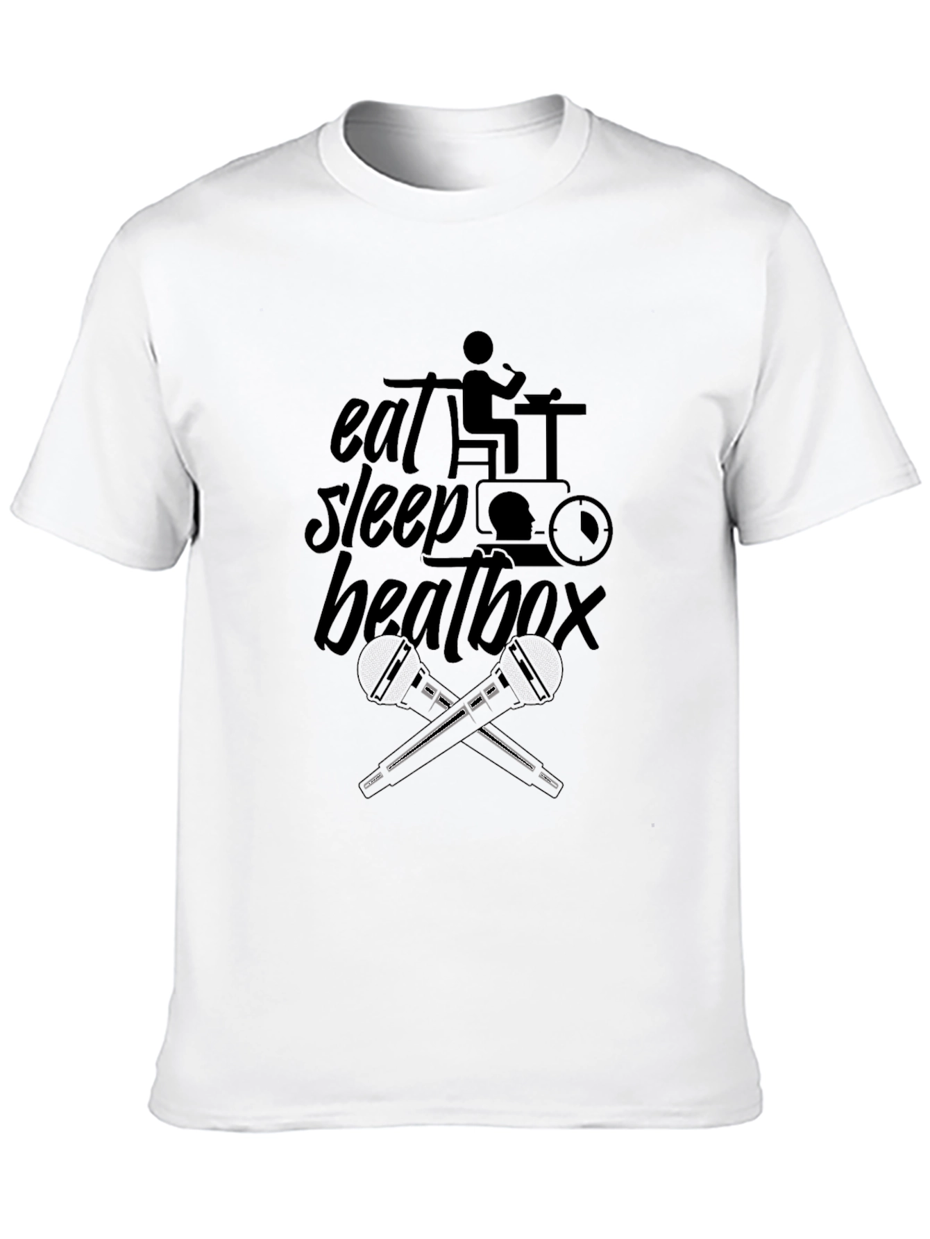 Eat Sleep Beatbox Black Graphic T-Shirt
