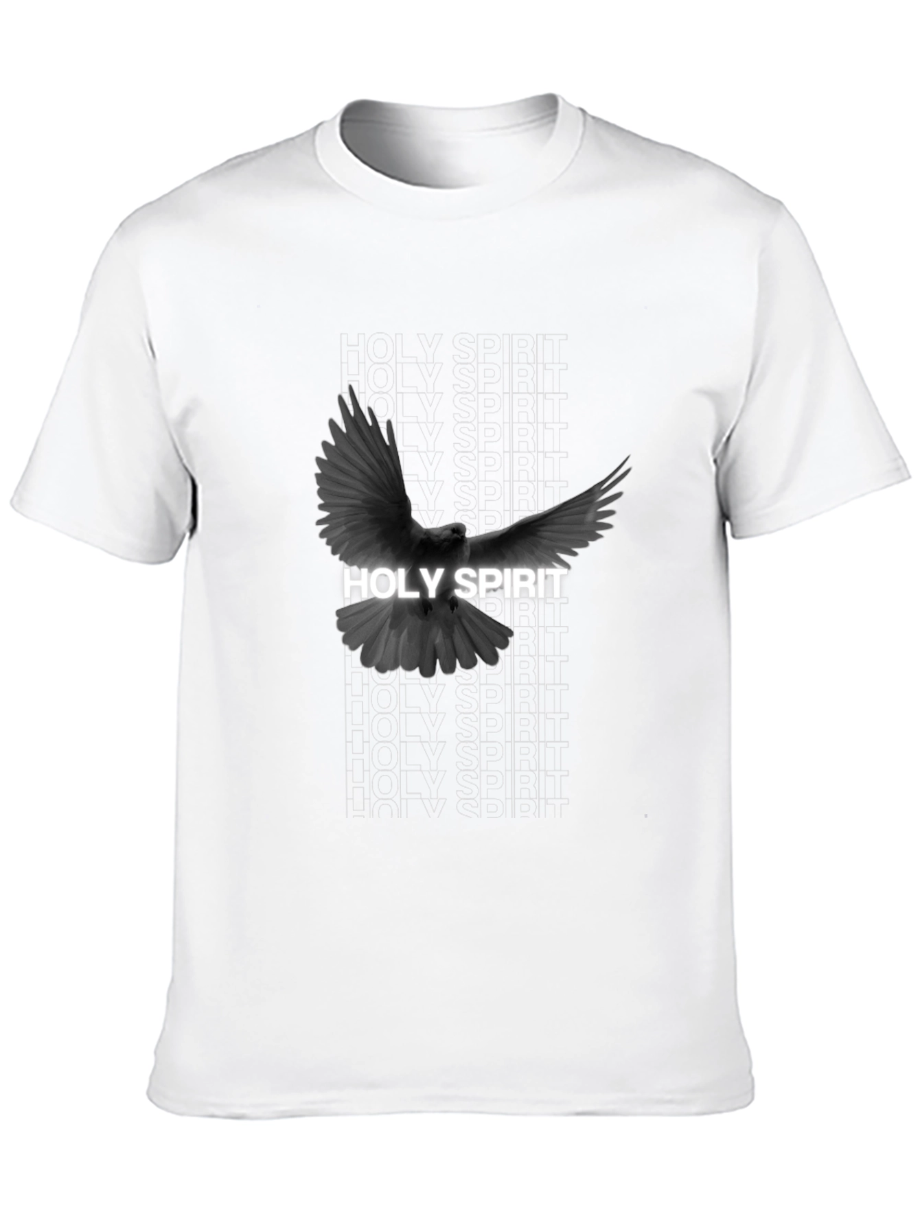 Holy Spirit Dove Graphic Tee - Black Cotton T-Shirt