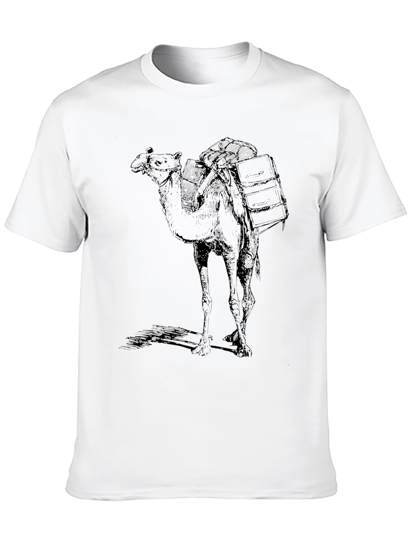 Camel Illustration Black Tee