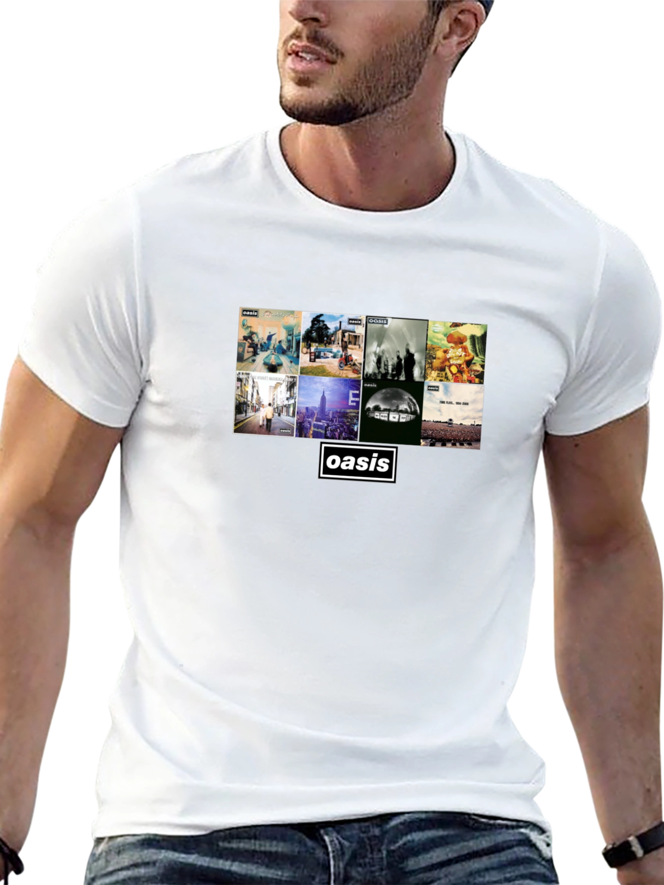 Oasis Album Collage Black T-Shirt