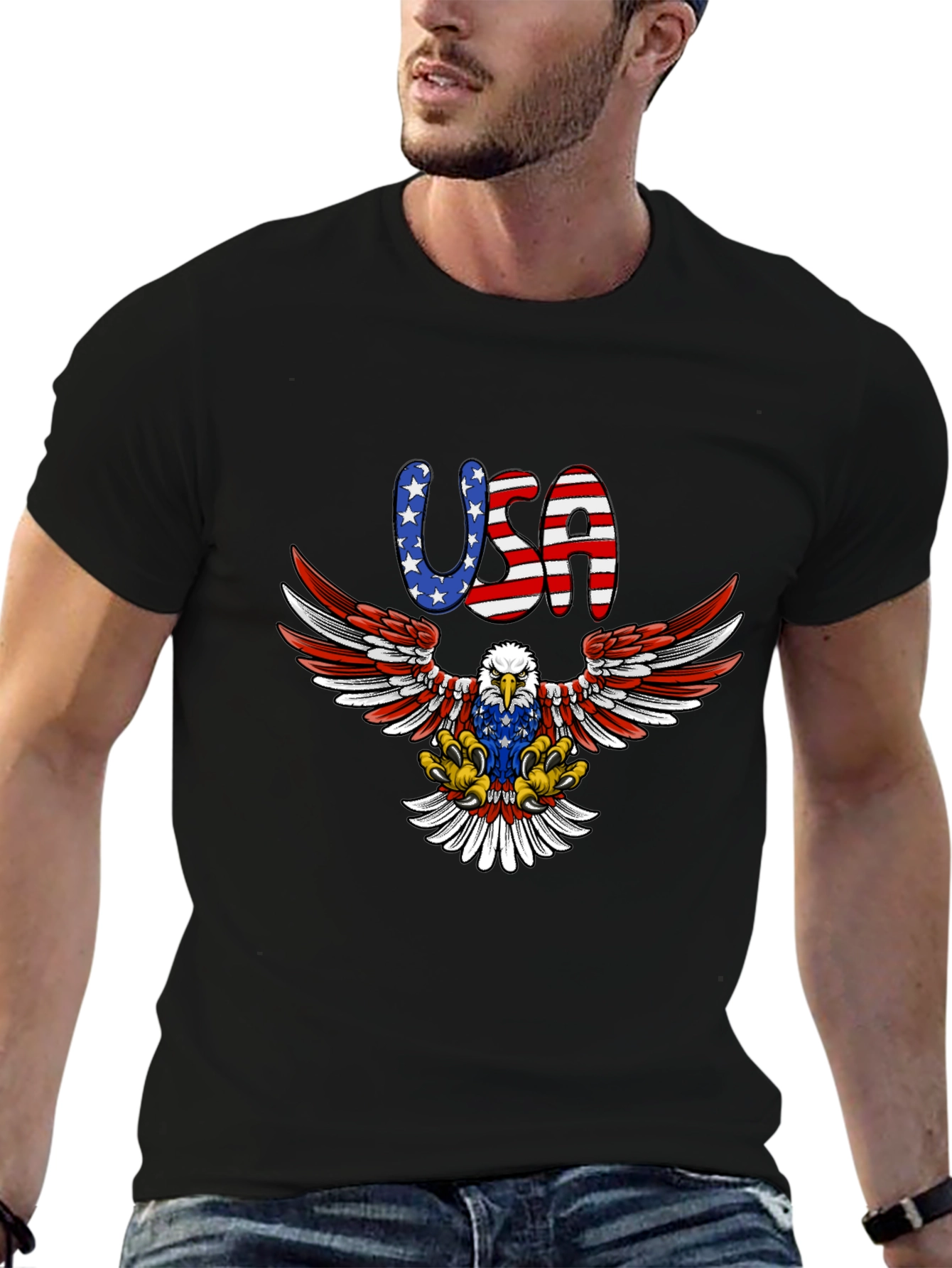 USA Eagle Graphic Tee - Patriotic American Pride