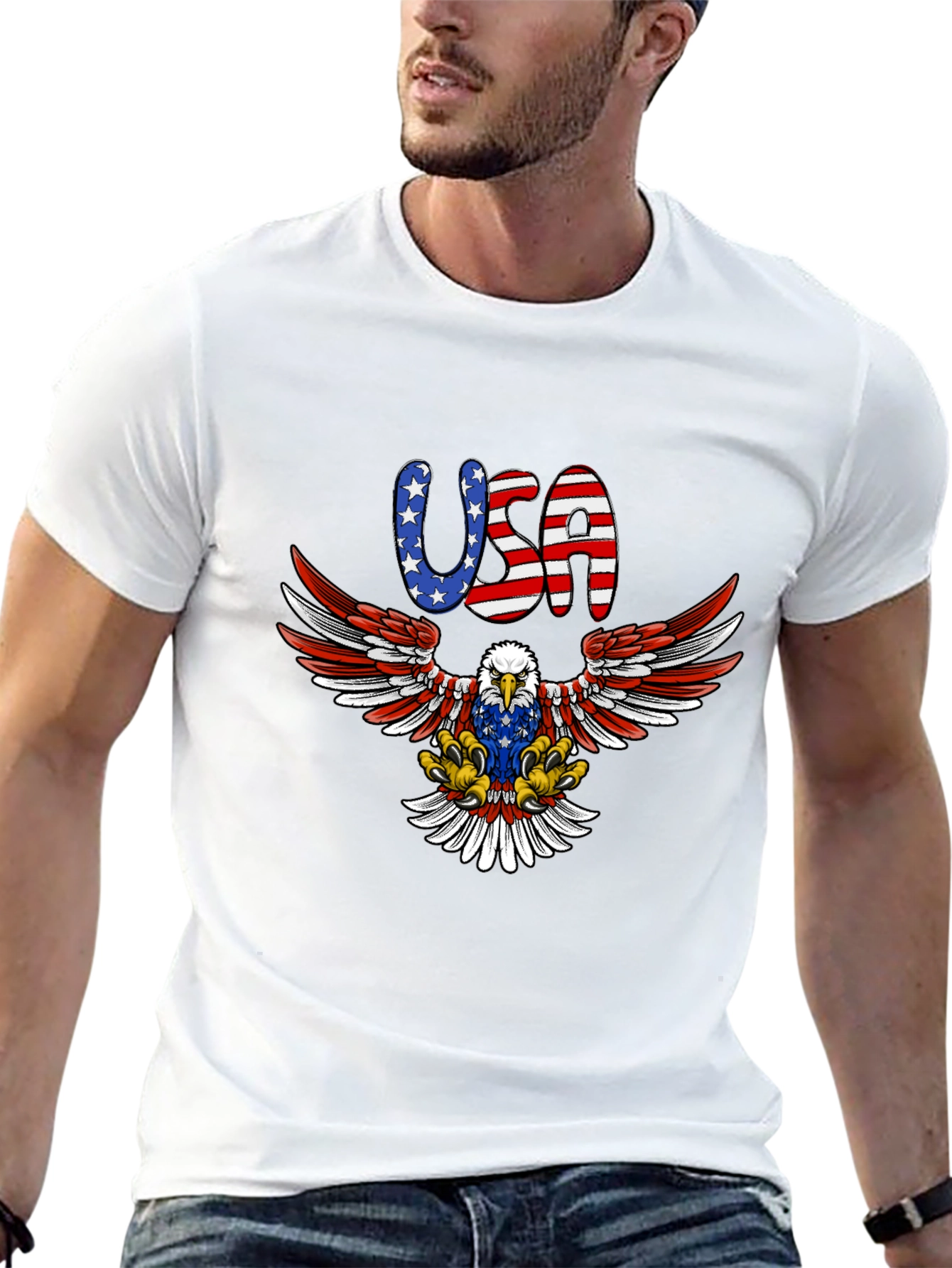 USA Eagle Graphic Tee - Patriotic American Pride