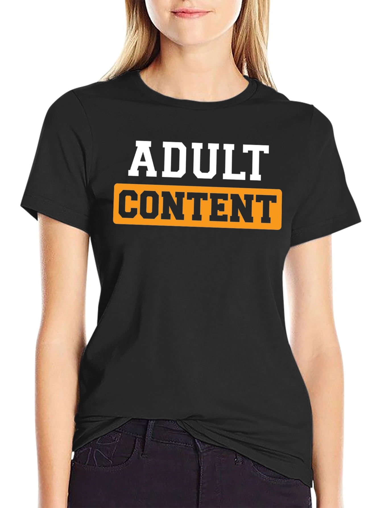 Adult Content Graphic T-Shirt - Black