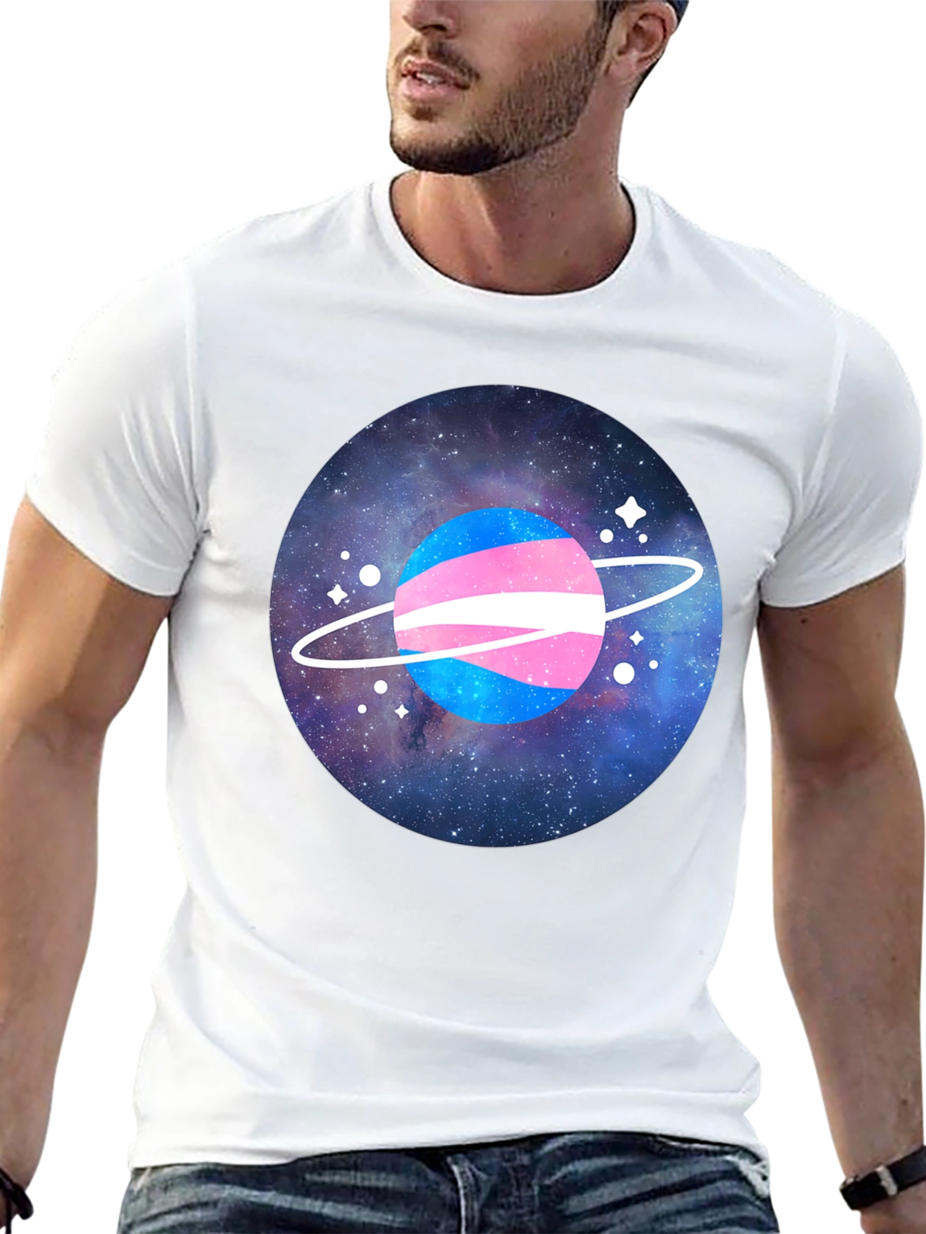 Transgender Pride Planet Graphic T-Shirt