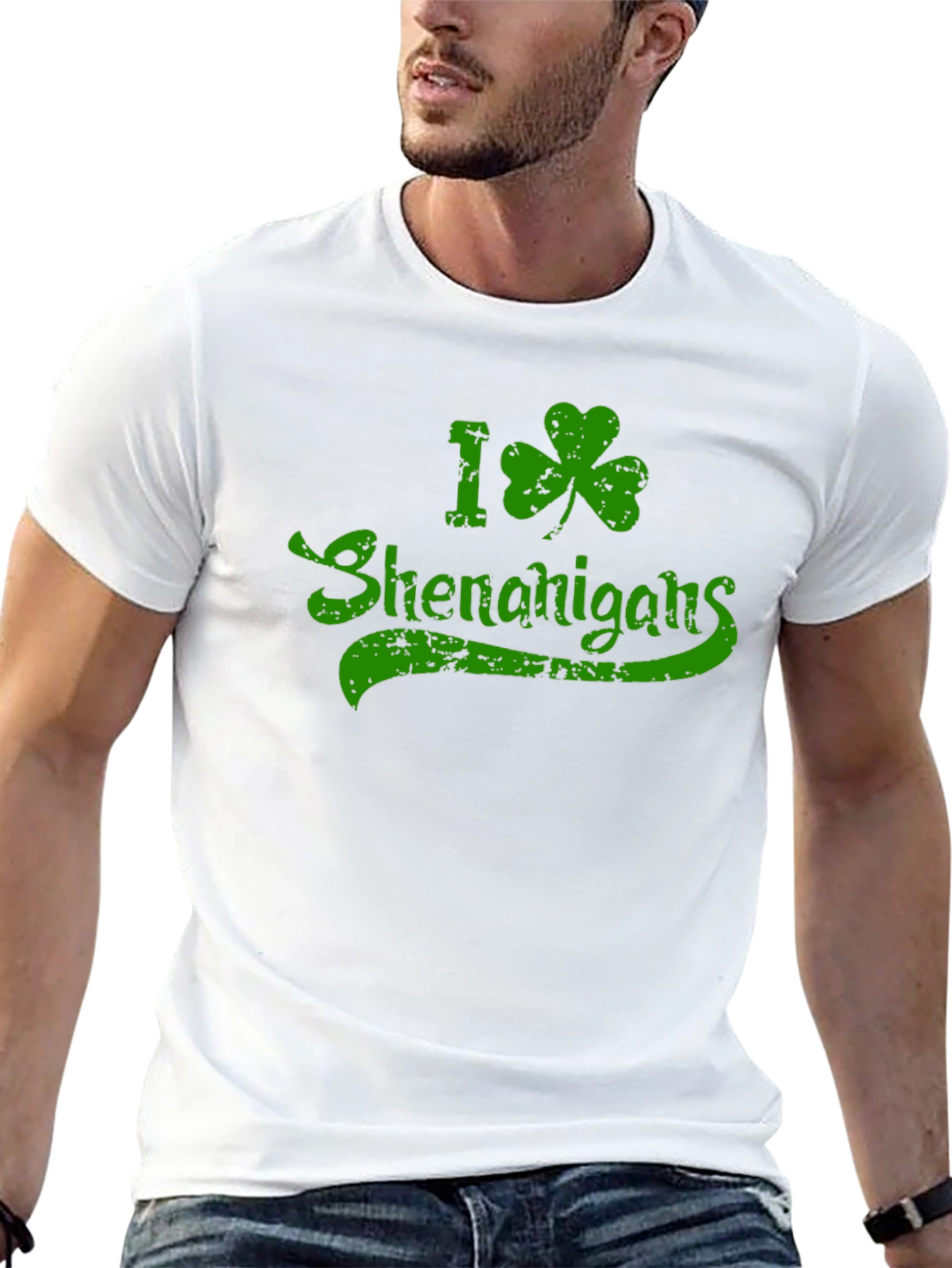 I Shamrock Shenanigans St. Patricks Day Black T-Shirt