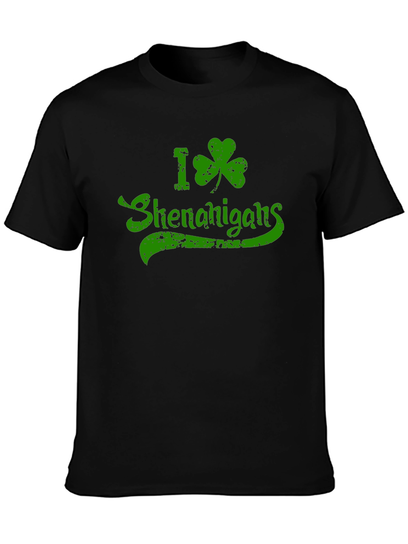 I Shamrock Shenanigans St. Patricks Day Black T-Shirt