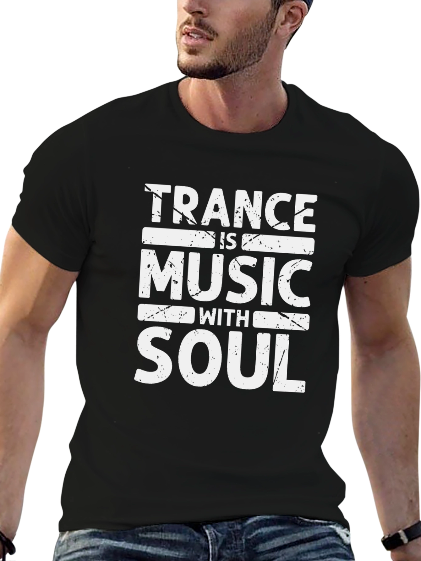 Trance Music with Soul Graphic Tee - Black