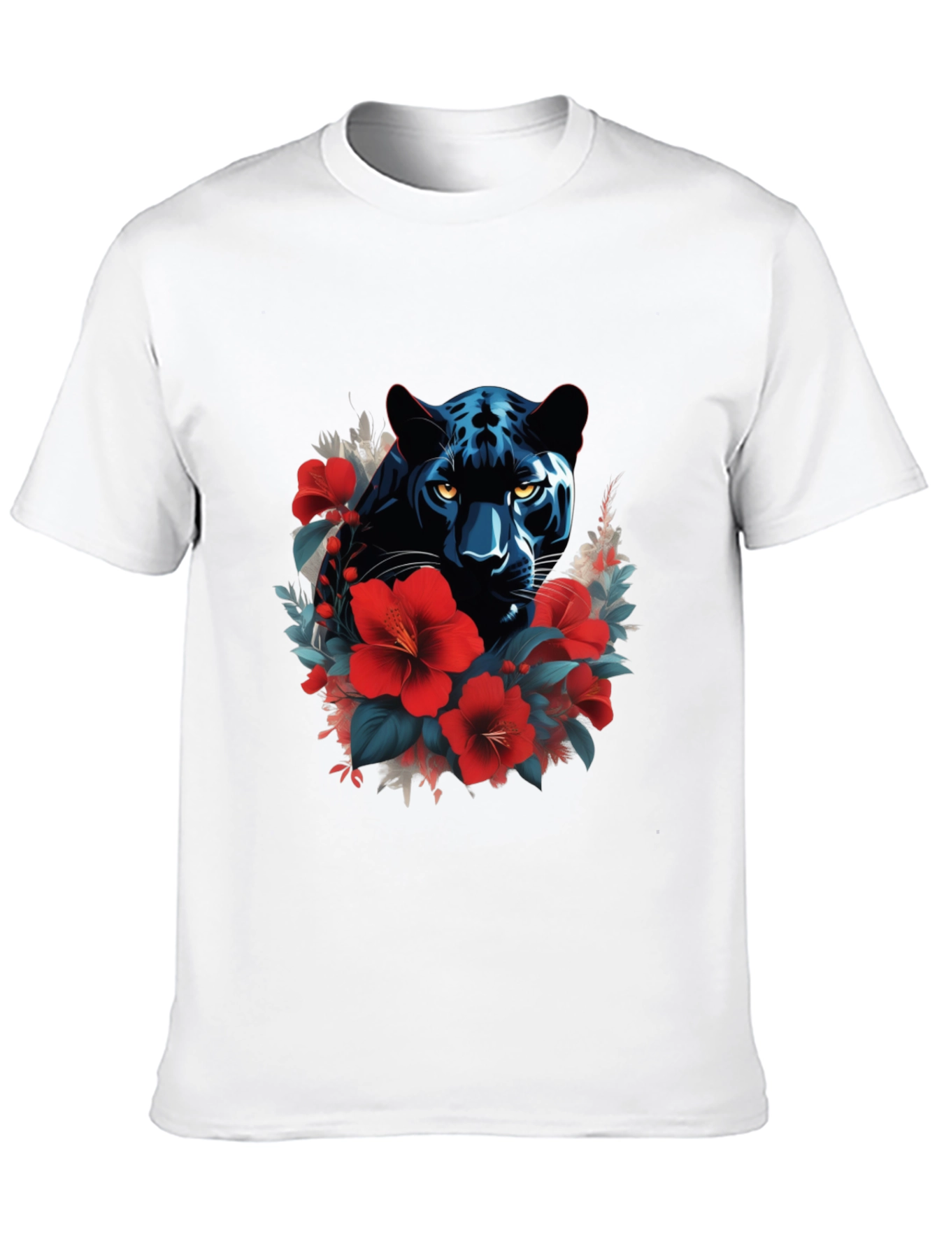 Black Panther Floral Graphic Tee - Mens
