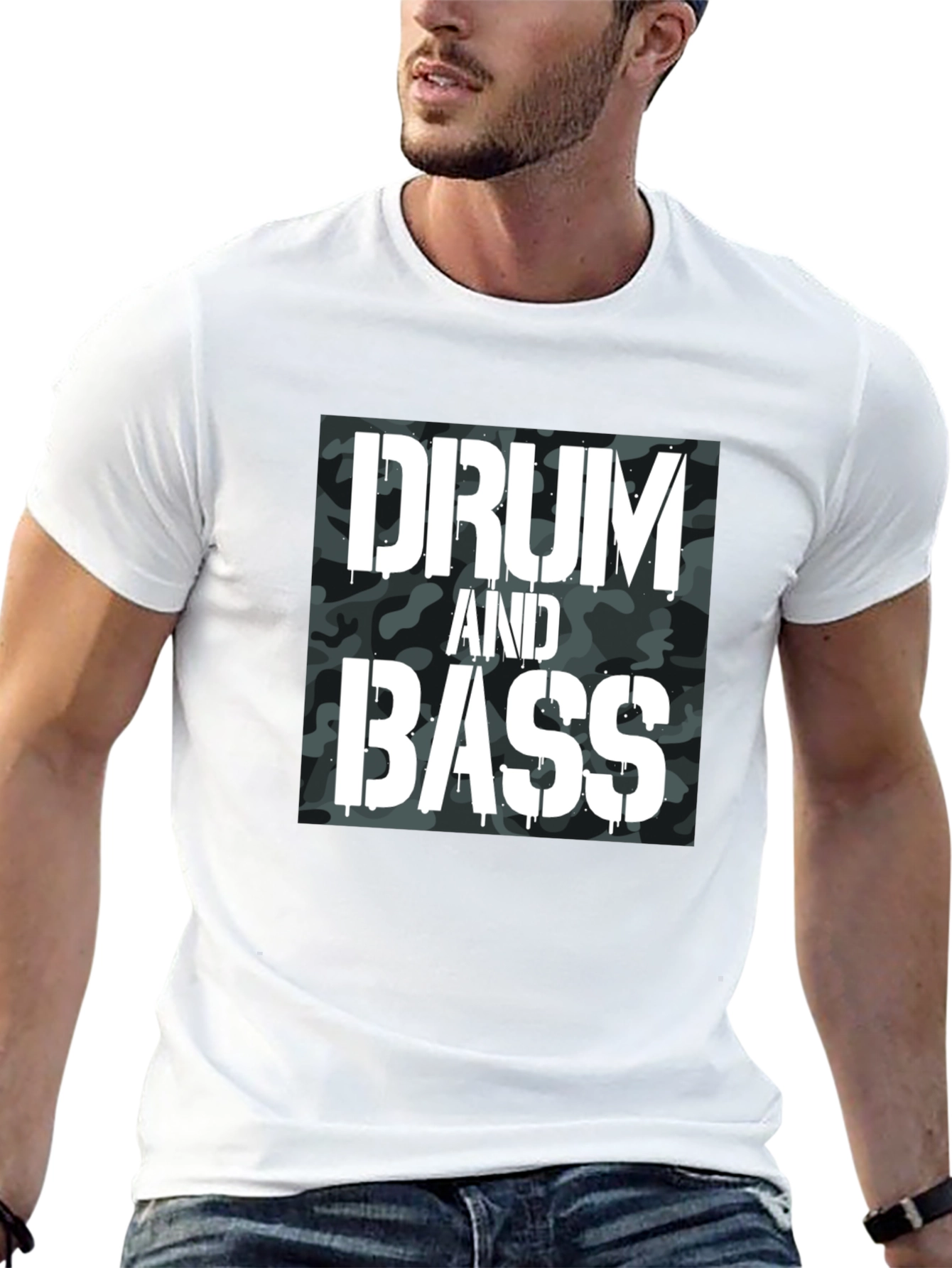 Drum and Bass Camo Graphic T-Shirt