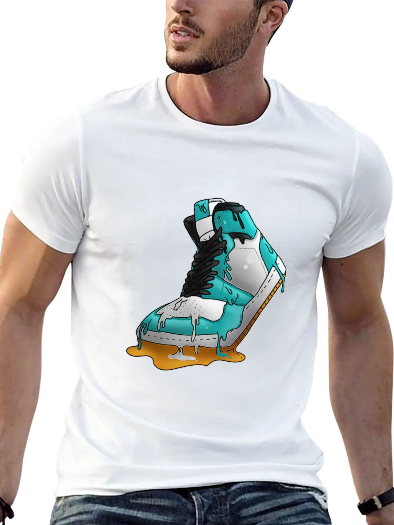 Melting Sneaker Graphic Tee - Cool & Unique