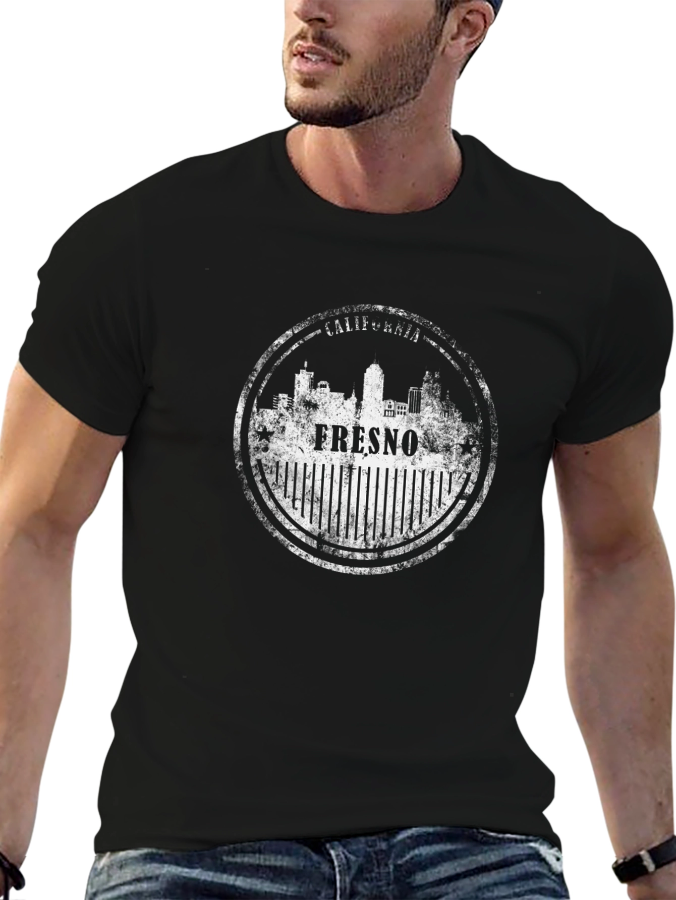 Fresno California Stamp Graphic Tee