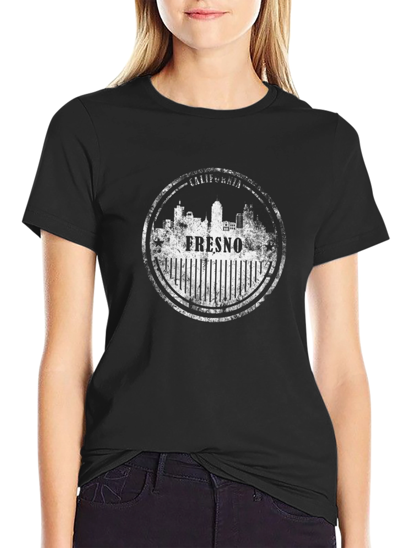 Fresno California Stamp Graphic Tee