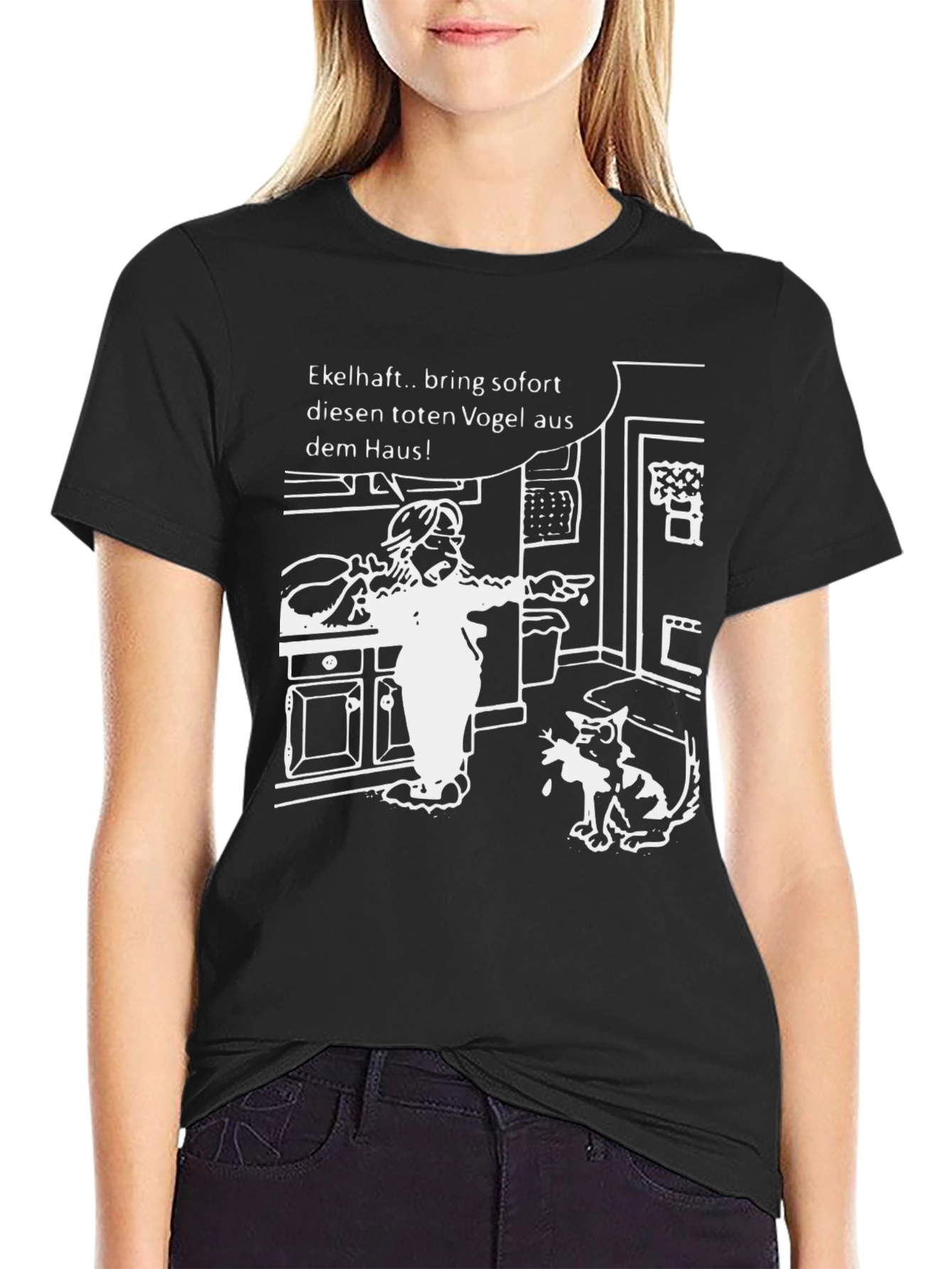 Funny Cartoon Graphic T-Shirt - Bring the Bird Out!