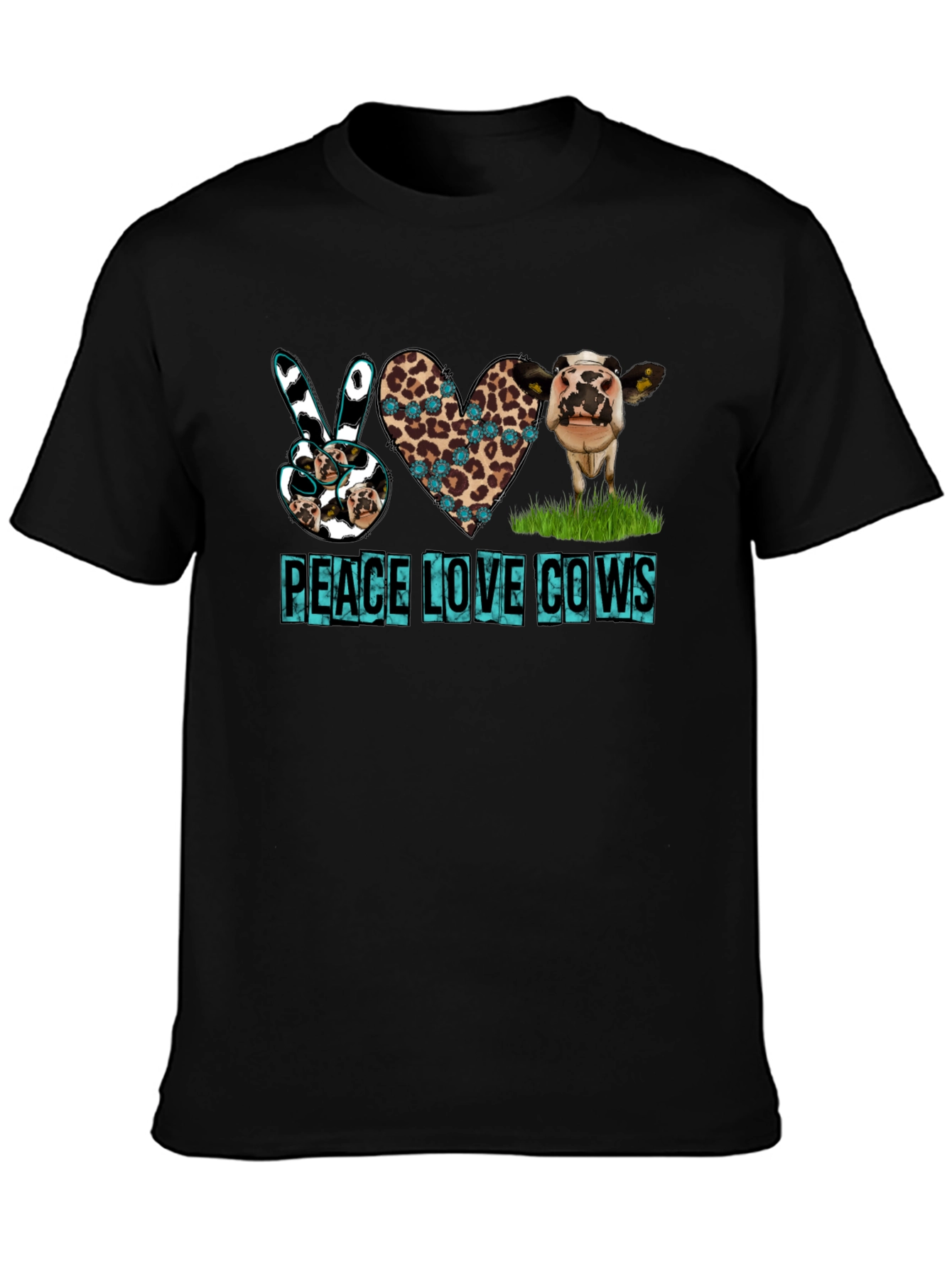 Peace Love Cows Graphic T-Shirt