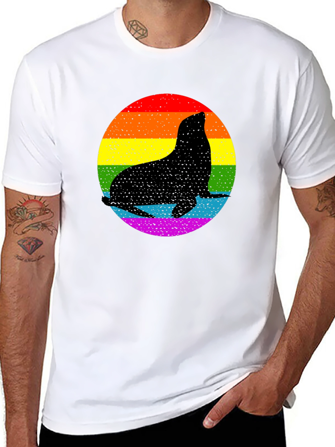 Pride Seal T-Shirt - LGBTQ+ Rainbow Graphic Tee