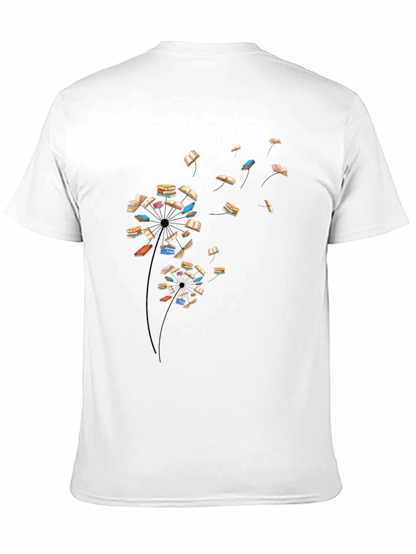 Book Dandelion T-Shirt - Literary Black Tee
