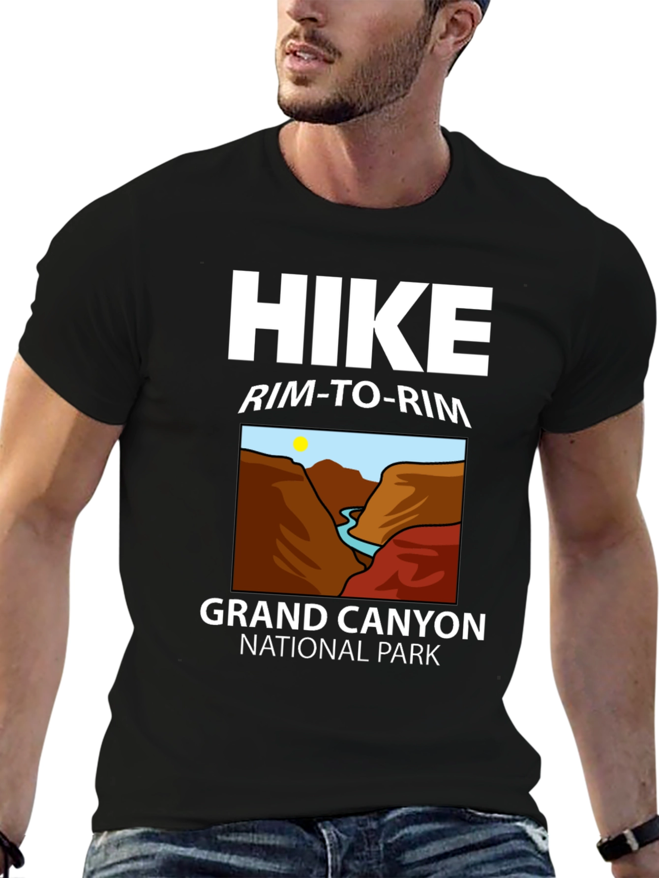 Grand Canyon Hike Rim-to-Rim Black T-Shirt