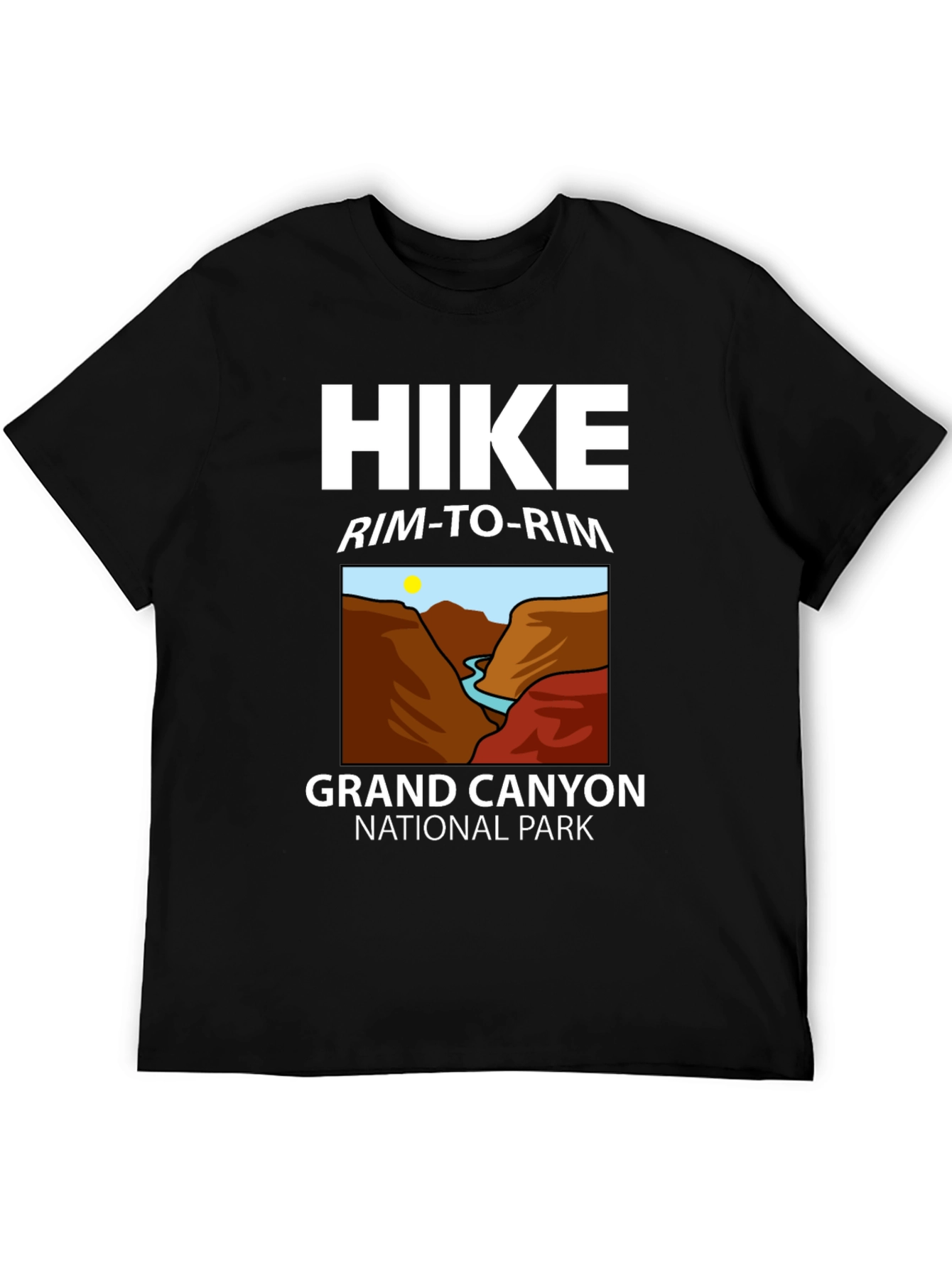 Grand Canyon Hike Rim-to-Rim Black T-Shirt