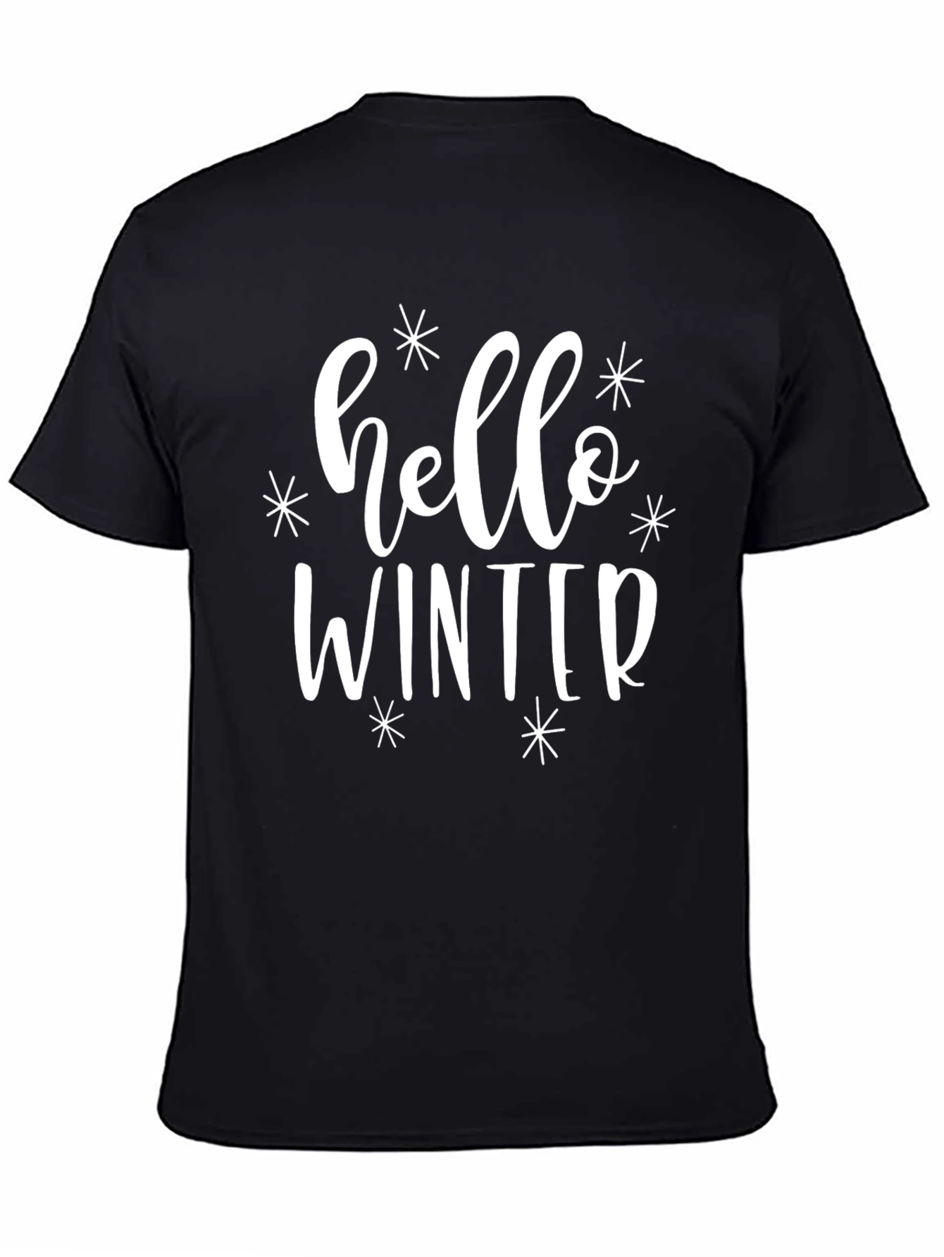 Hello Winter Black Graphic Tee
